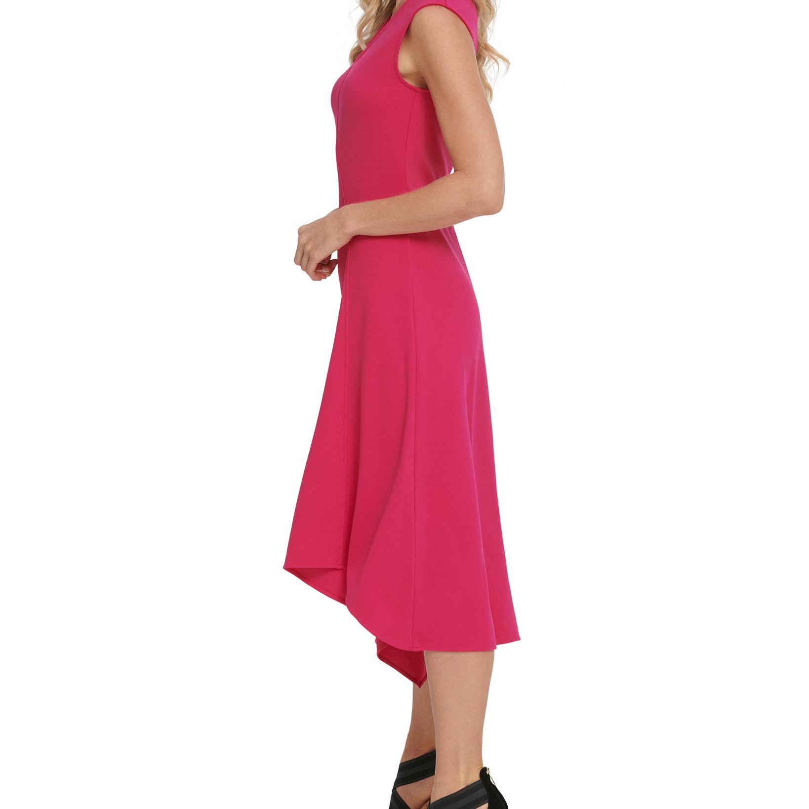 DKNY Women Asymmetrical Midi Dress