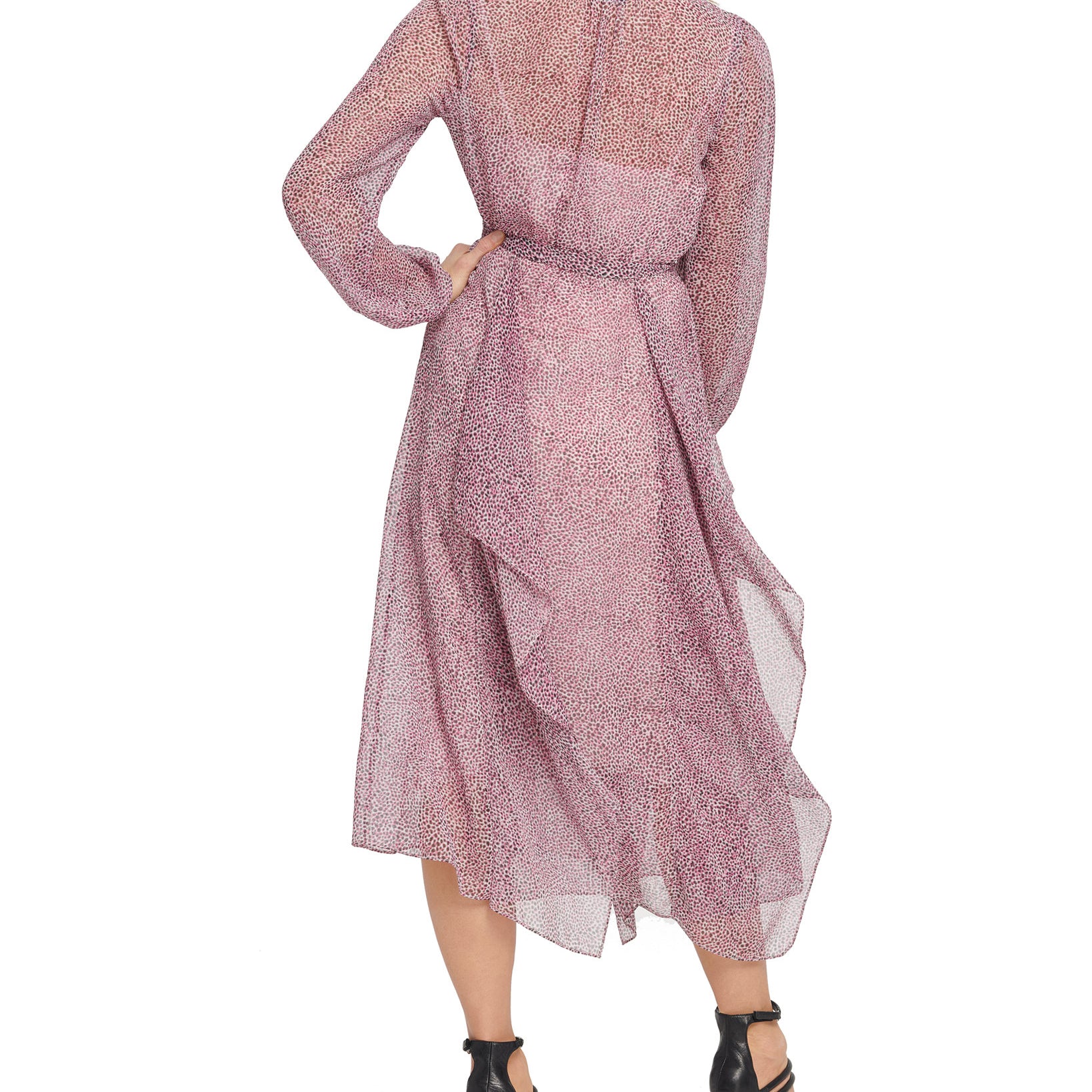 DKNY Women Printed Ruffled Dress