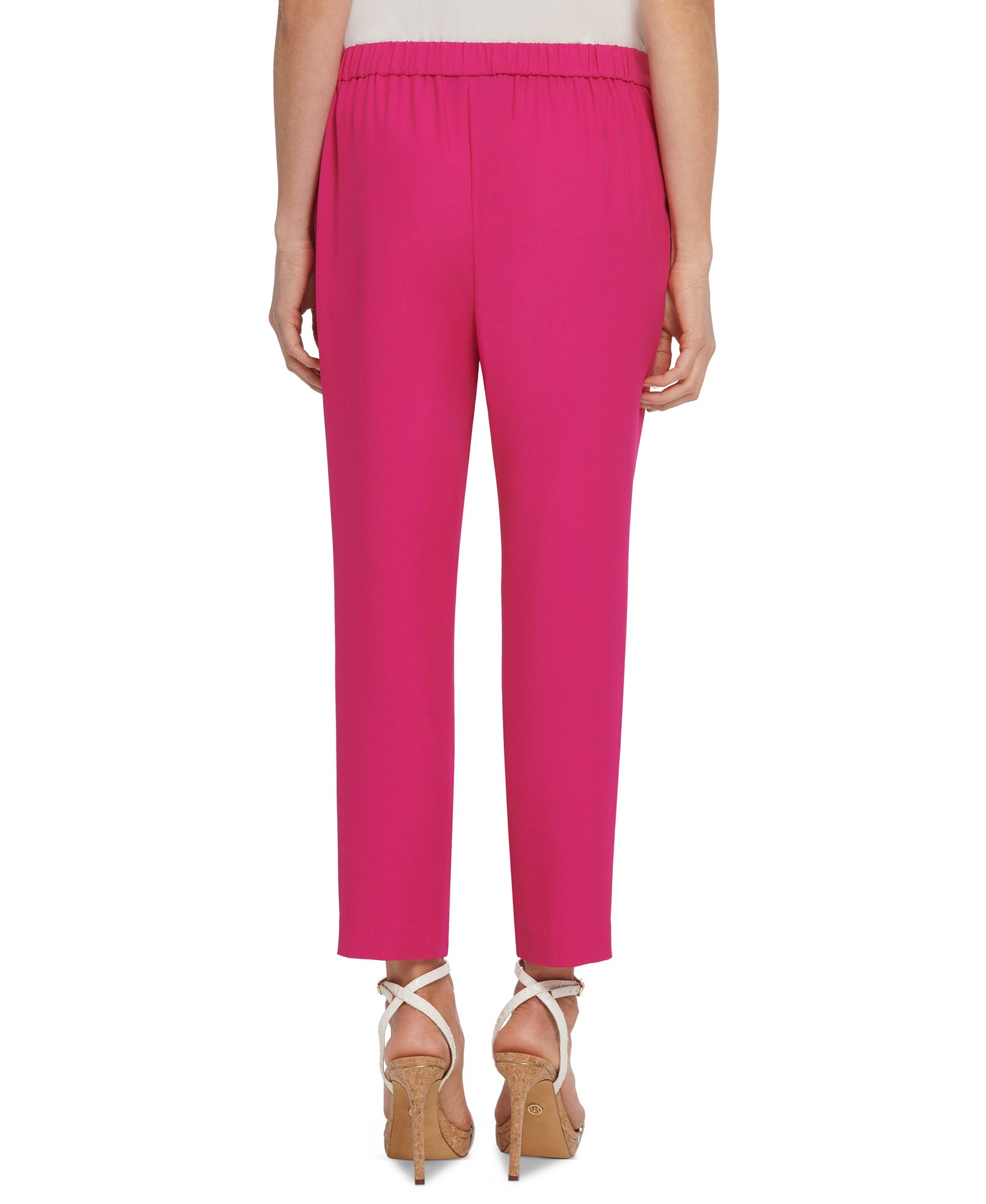 DKNY Women Pleated Waist Straight Leg Pants