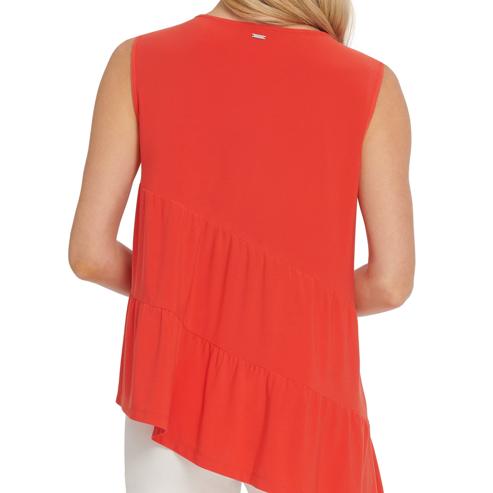 DKNY Women Asymmetrical Tiered Top
