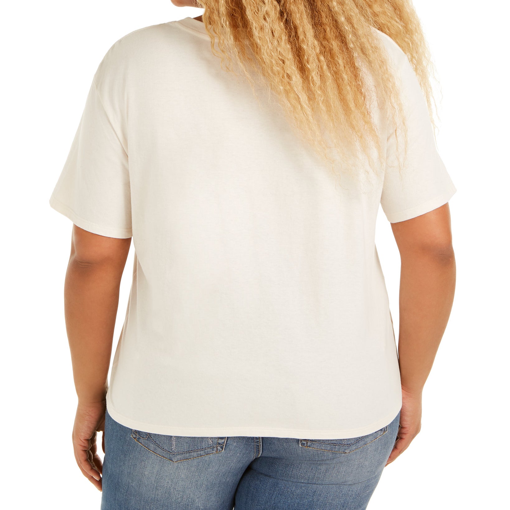 Mighty Fine Women Plus Trendy Hang In There Cropped Graphic T Shirt