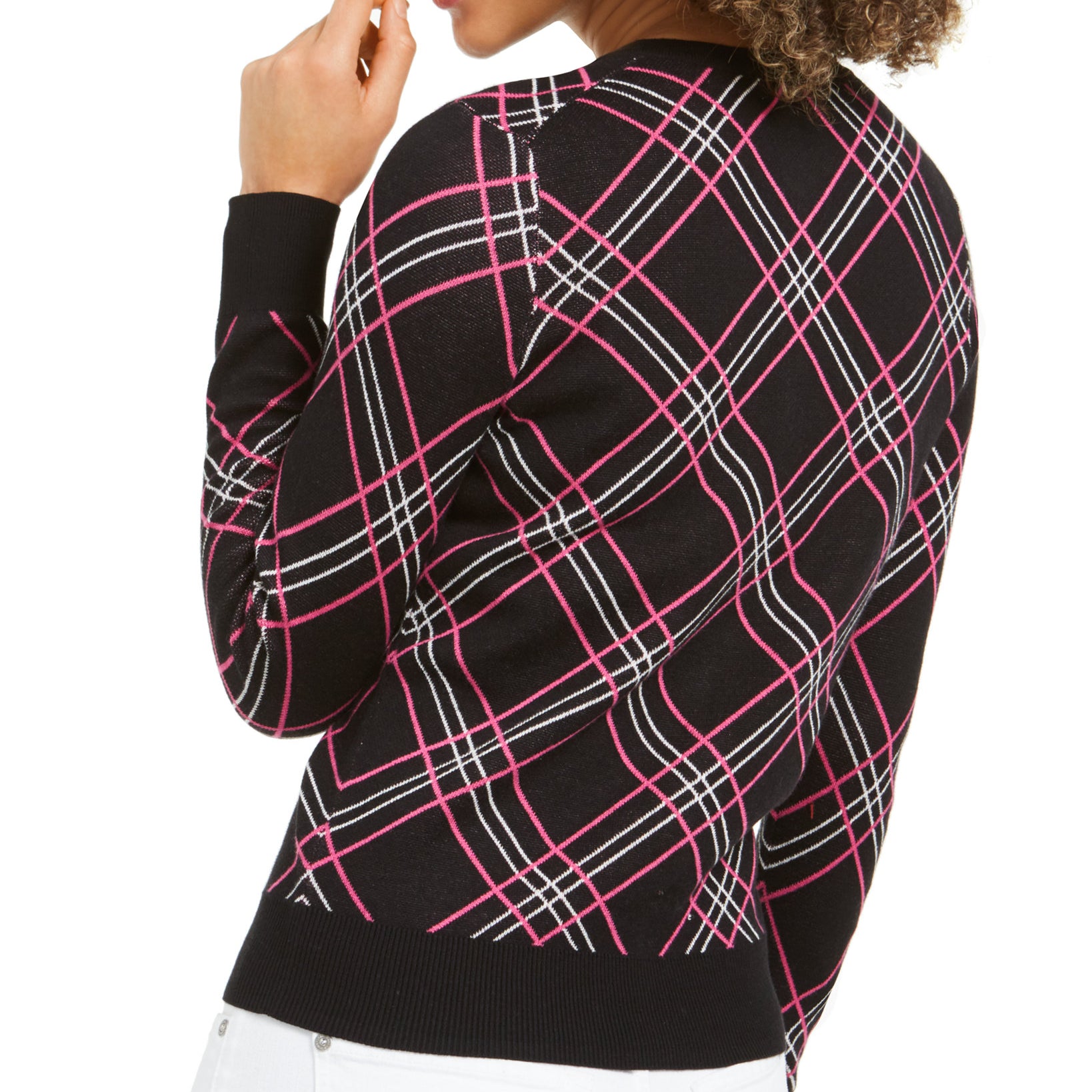 Charter Club Women Plaid Cardigan Sweater