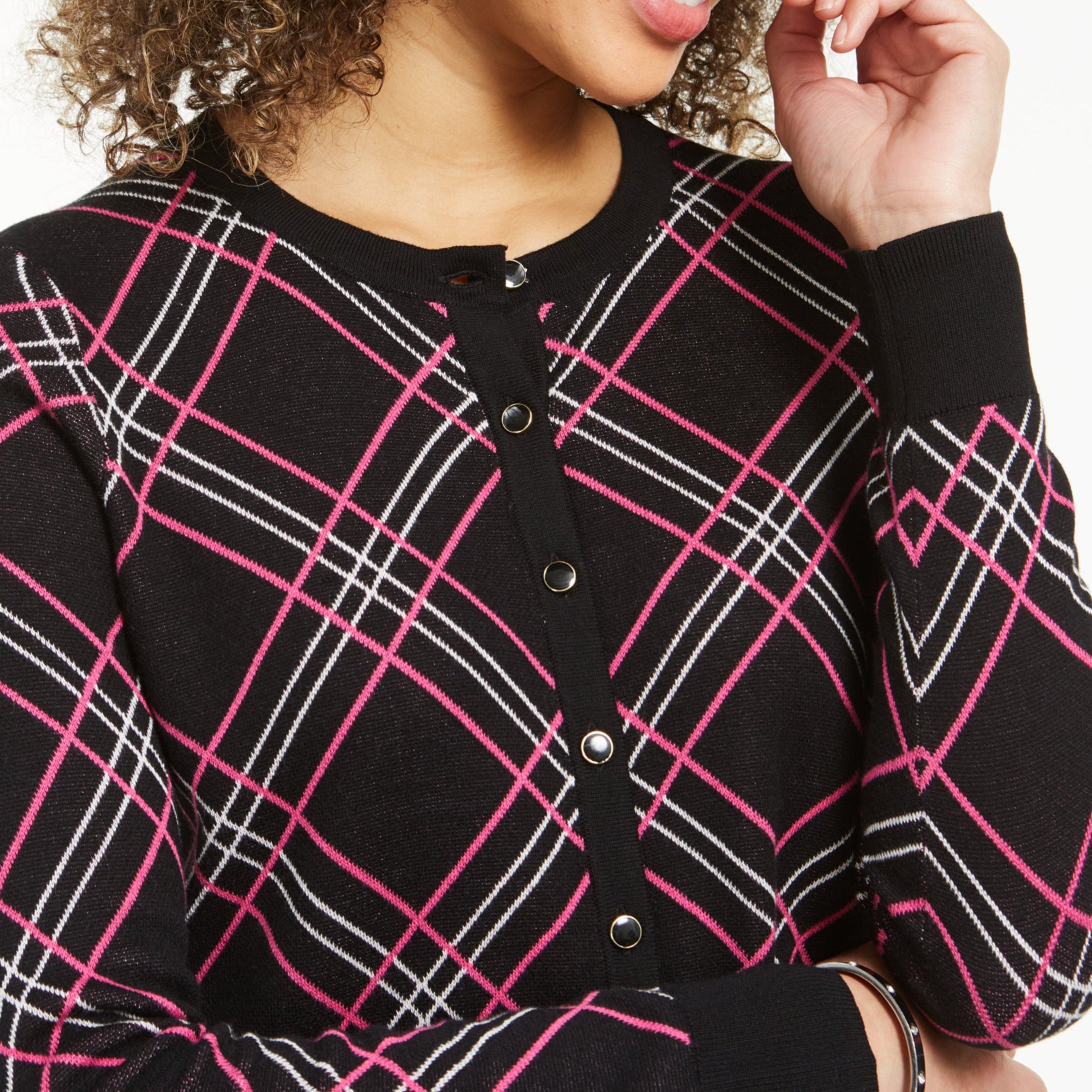 Charter Club Women Plaid Cardigan Sweater