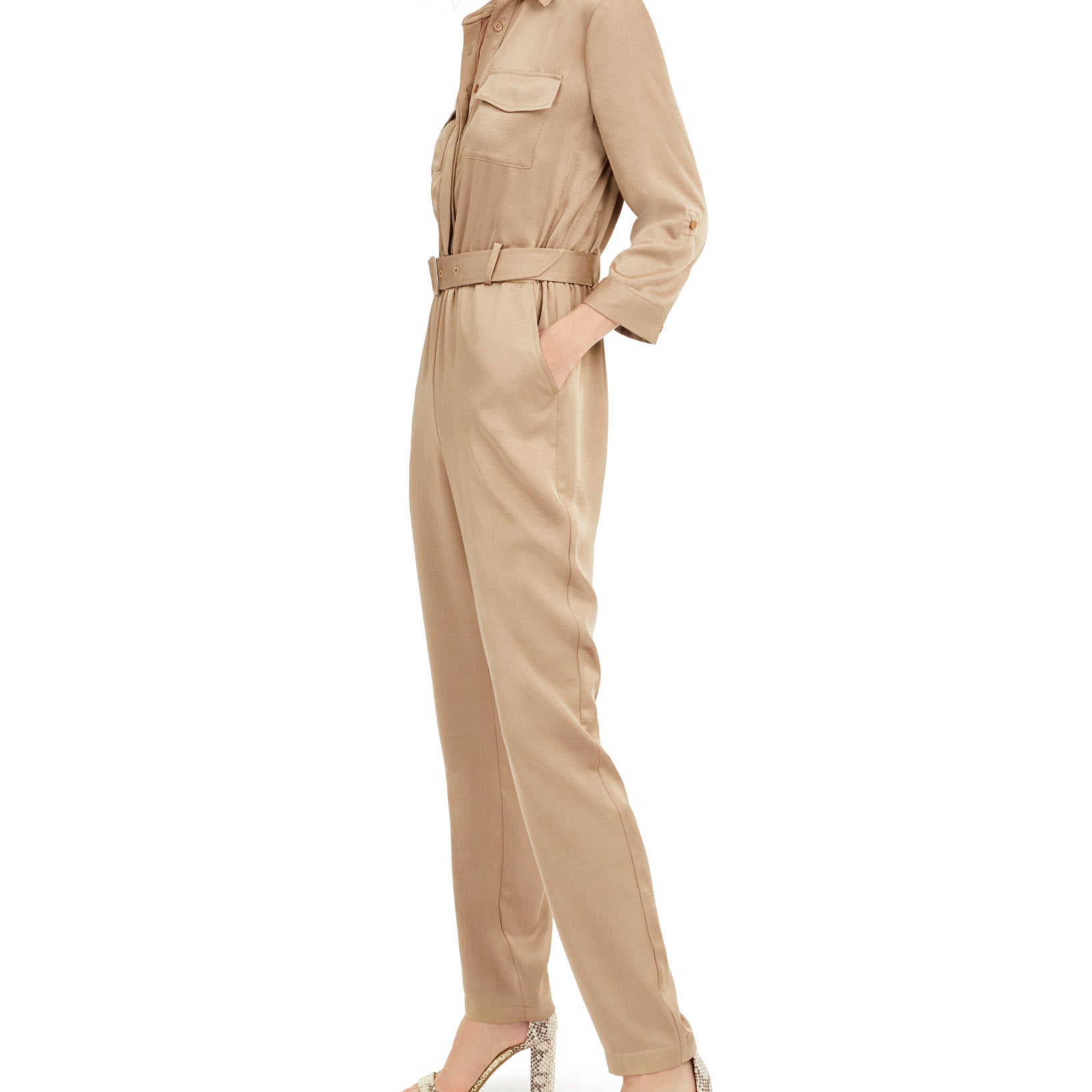 INC International Concepts Women Plus Button Front Jumpsuit