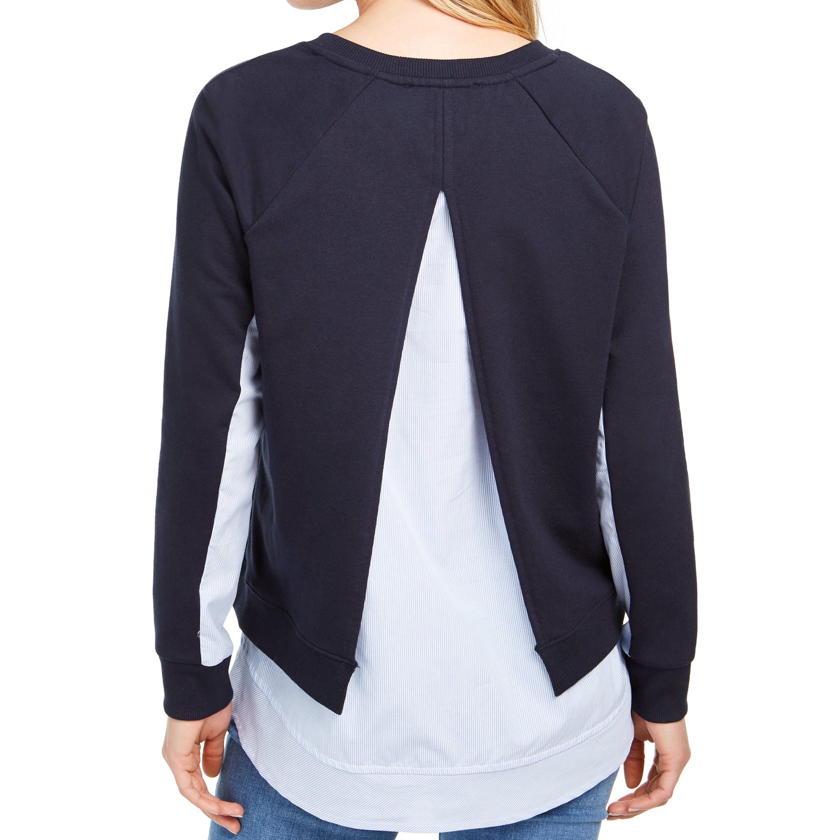Tommy Hilfiger Women Woven Trim Sweatshirt