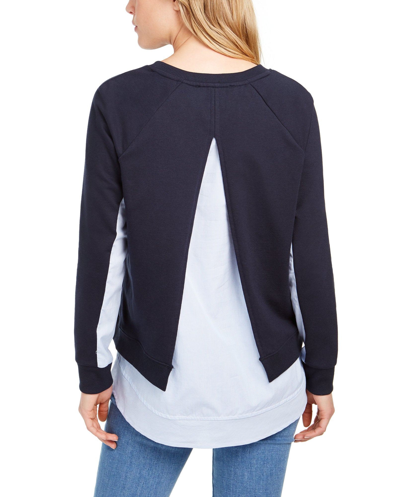 Tommy Hilfiger Women Woven Trim Sweatshirt