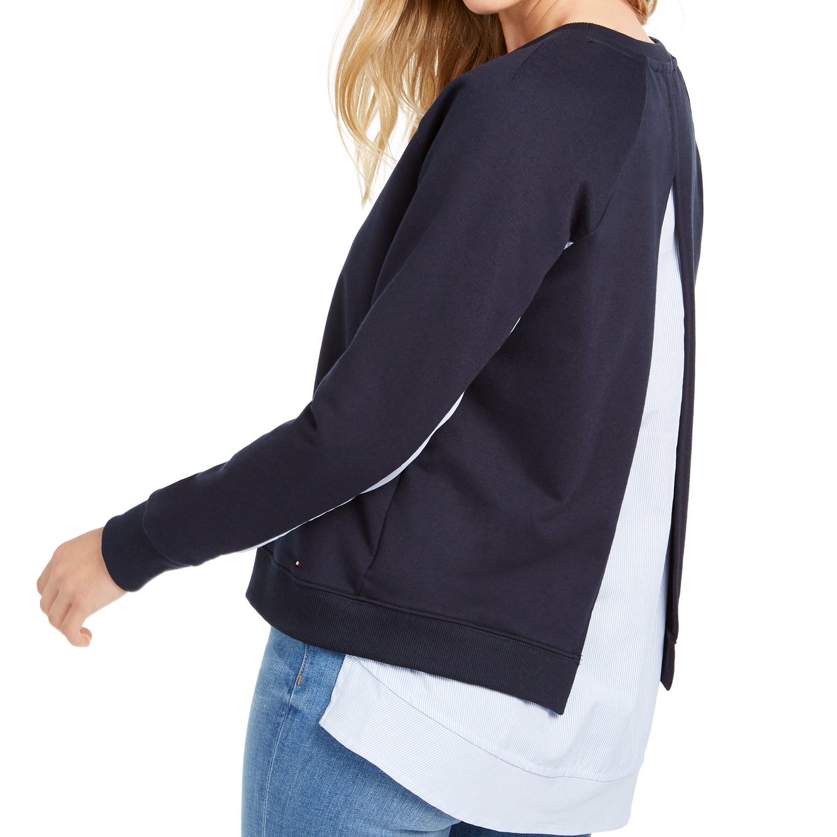 Tommy Hilfiger Women Woven Trim Sweatshirt