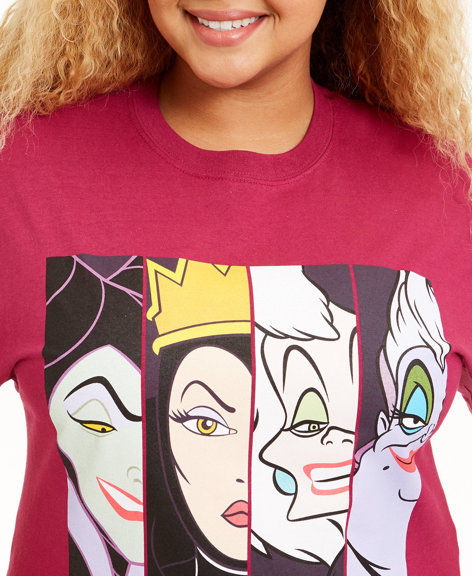 Love Tribe Women Plus Trendy Disney Villains T Shirt