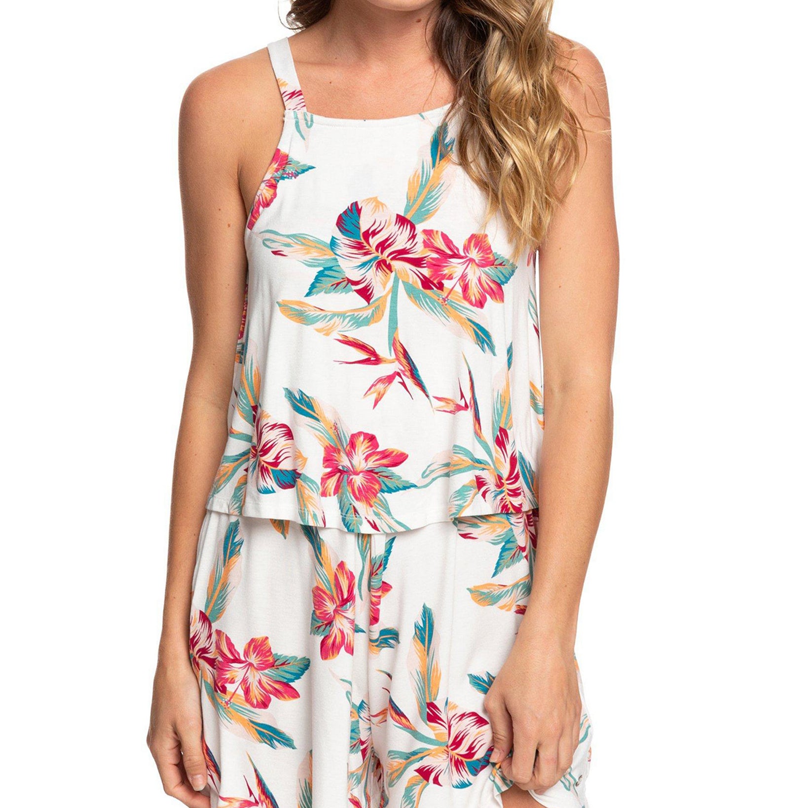 Roxy Women Favorite Song 2 Floral Print Romper