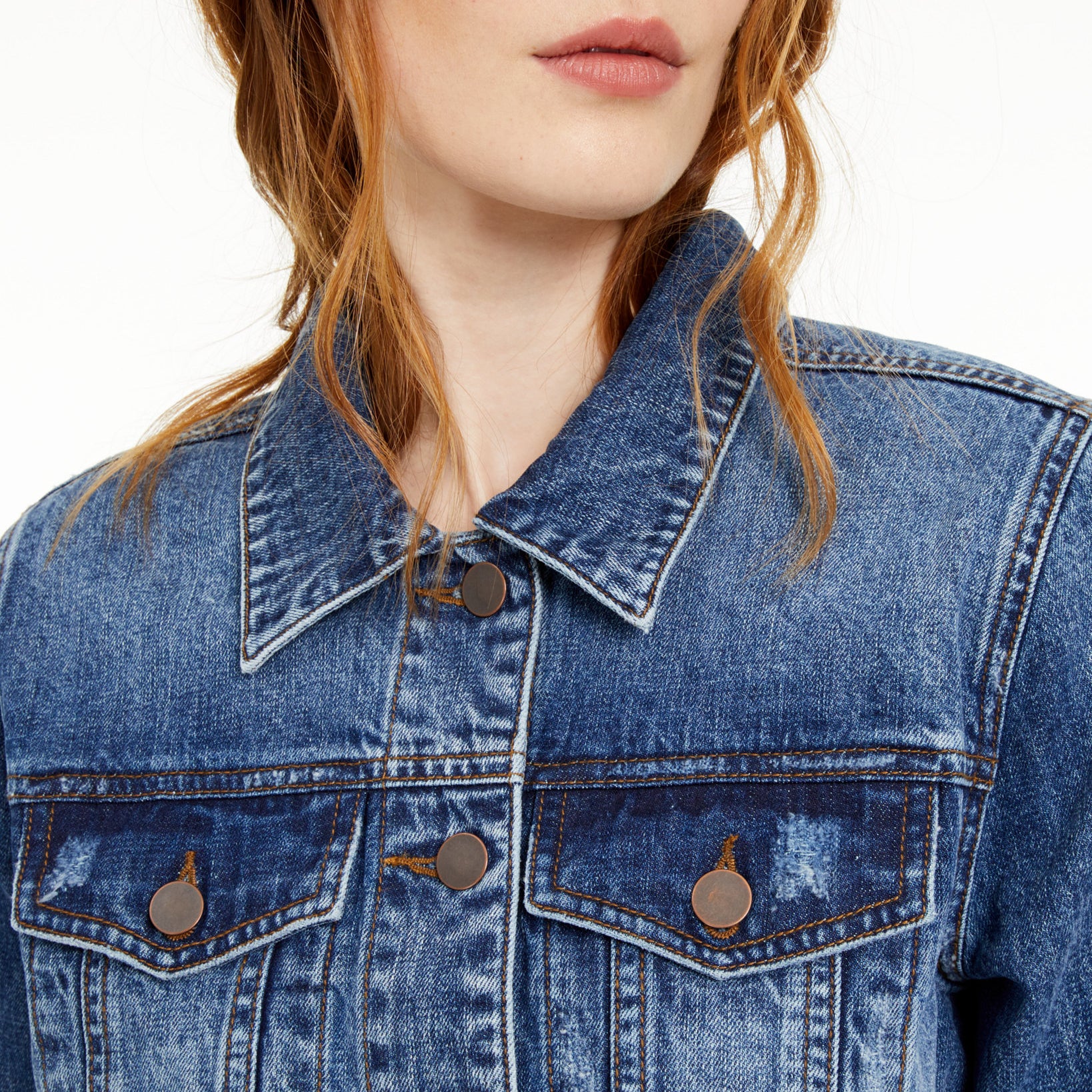 Kut from the Kloth Women Distressed Denim Jacket