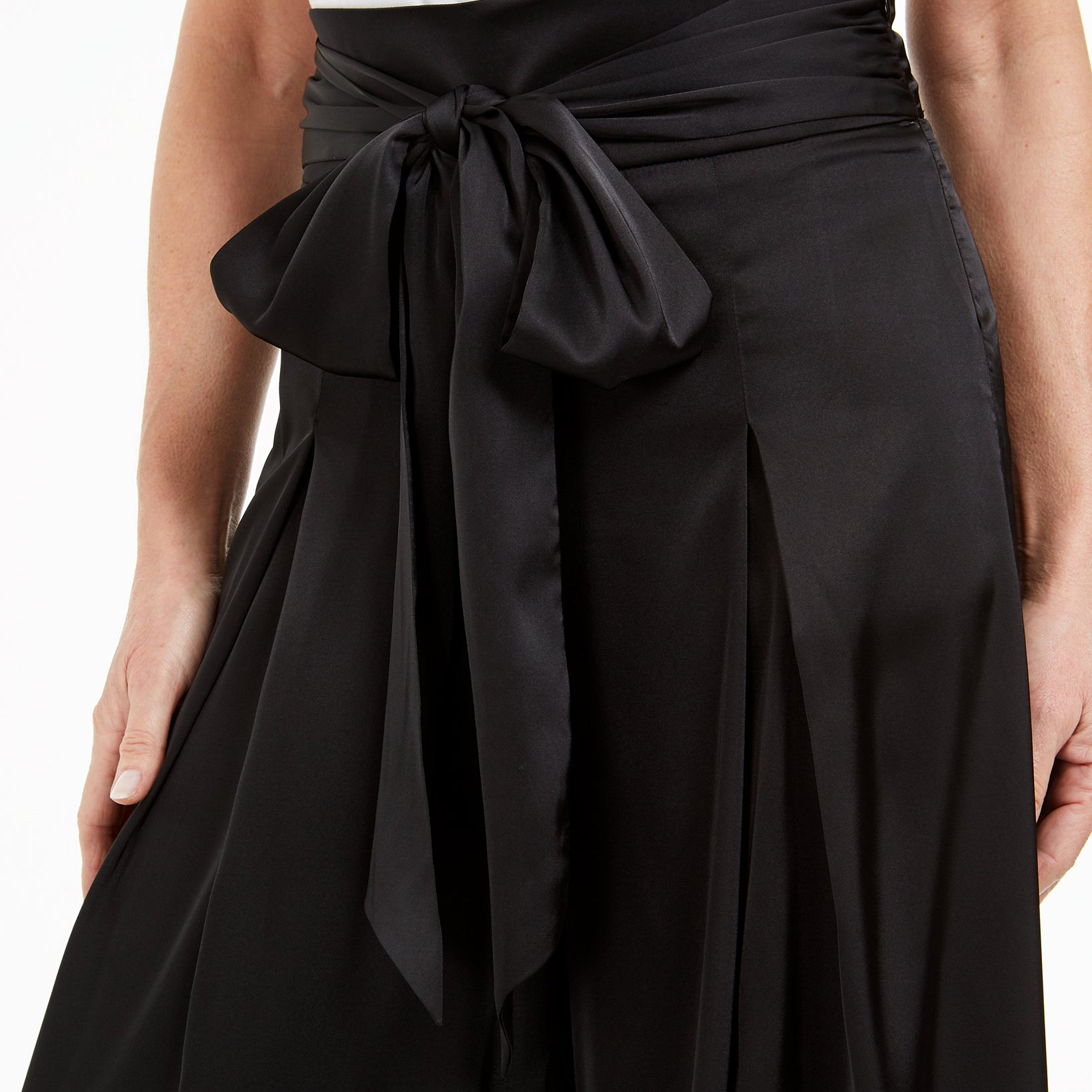 MSK Women Tie Front Wide Leg Pants