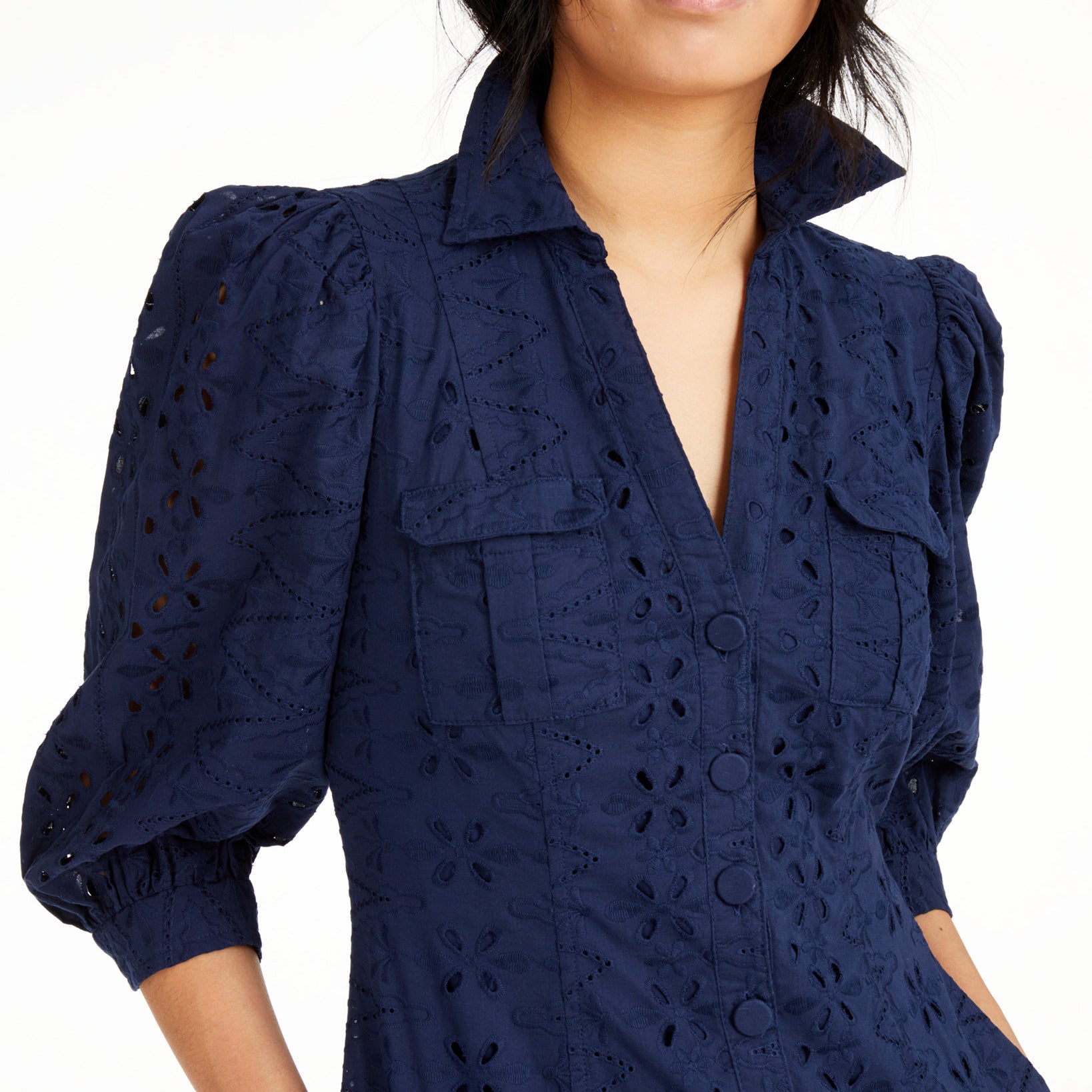 INC International Concepts Women Cotton Eyelet Shift Dress