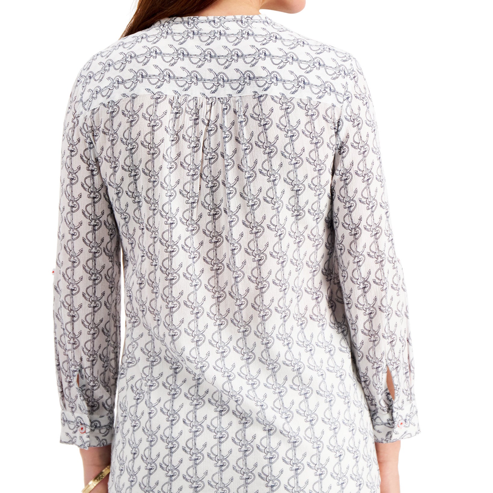 Charter Club Women Anchor Print Shirt