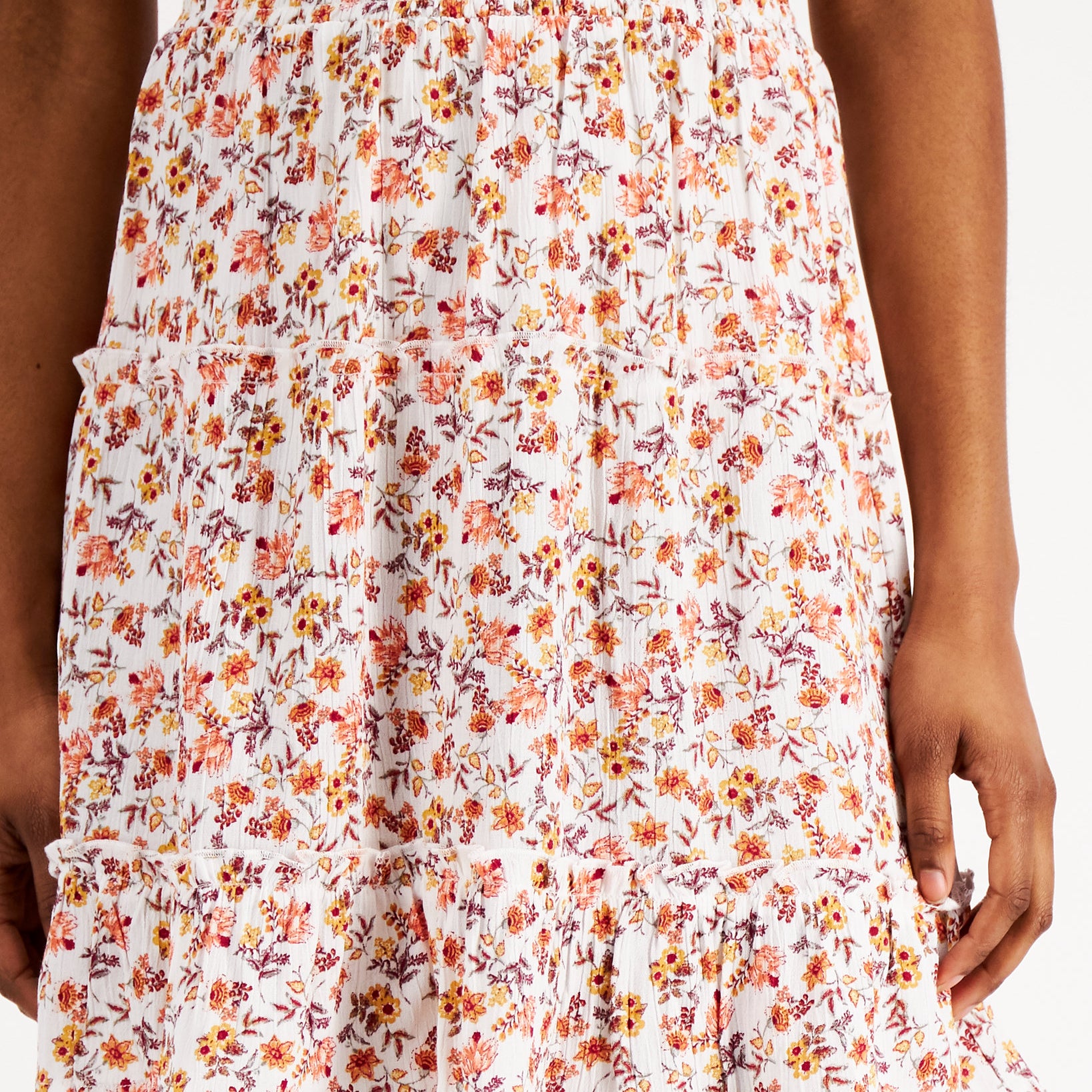 Hippie Rose Women Printed Smocked Waist Mini Skirt