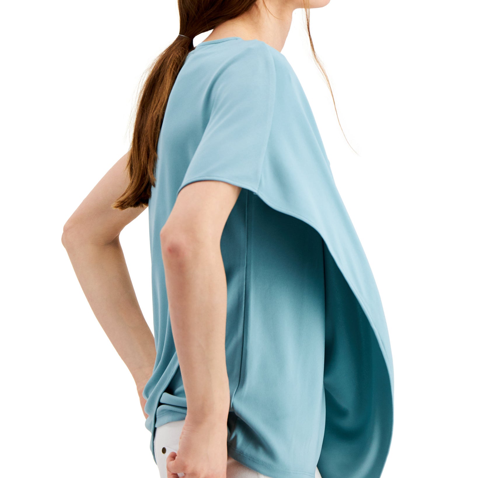 Alfani Women Asymmetrical Drape Neck Top