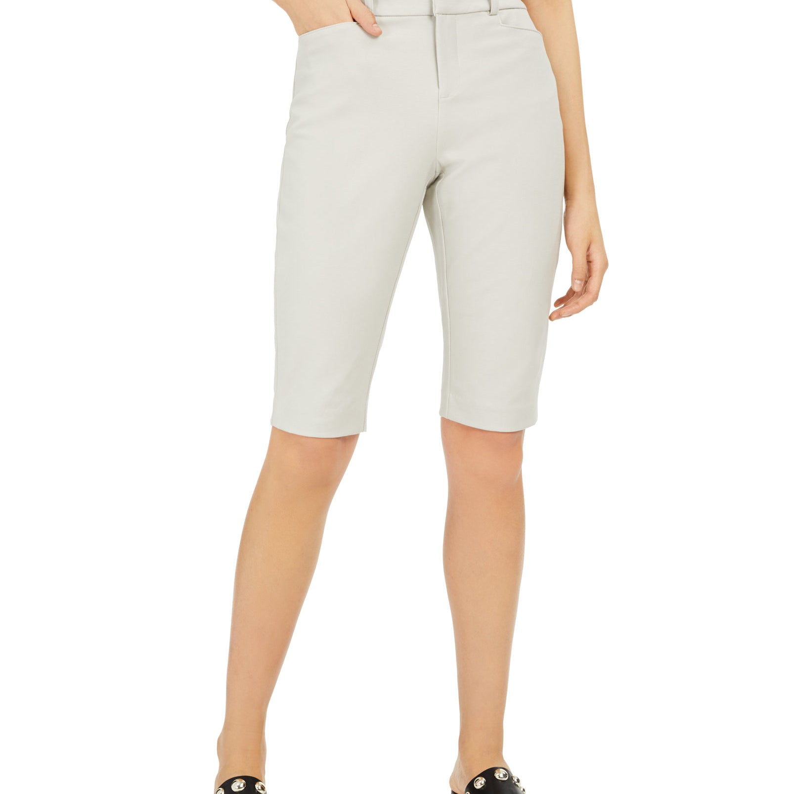 INC International Concepts Women Slim Fit City Shorts Toad Stool