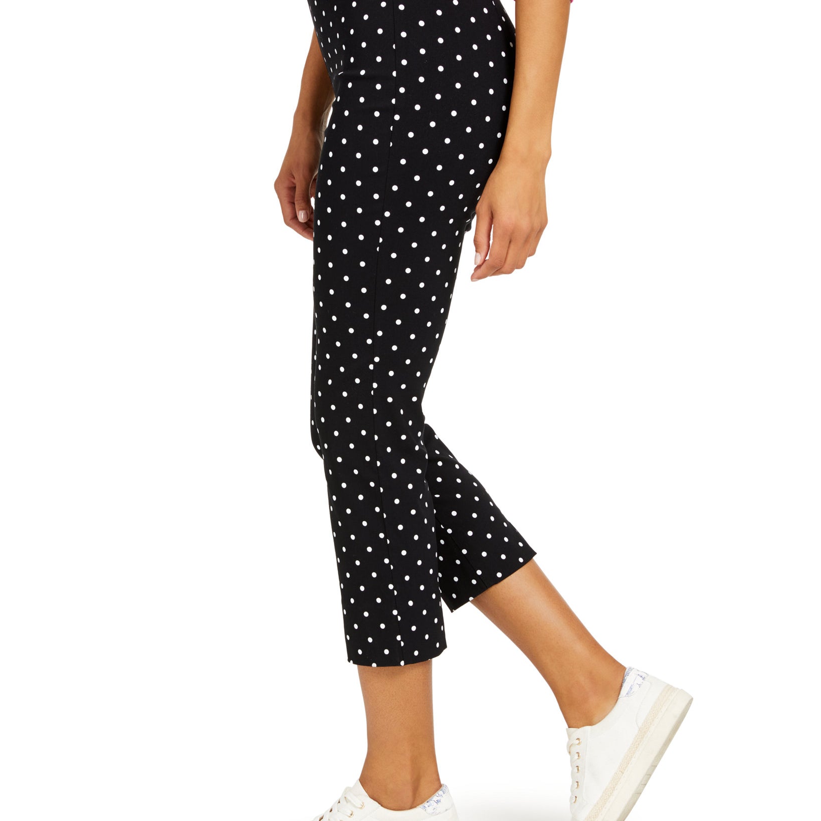 Charter Club Women Tummy Control Dot Skinny Leg Capris
