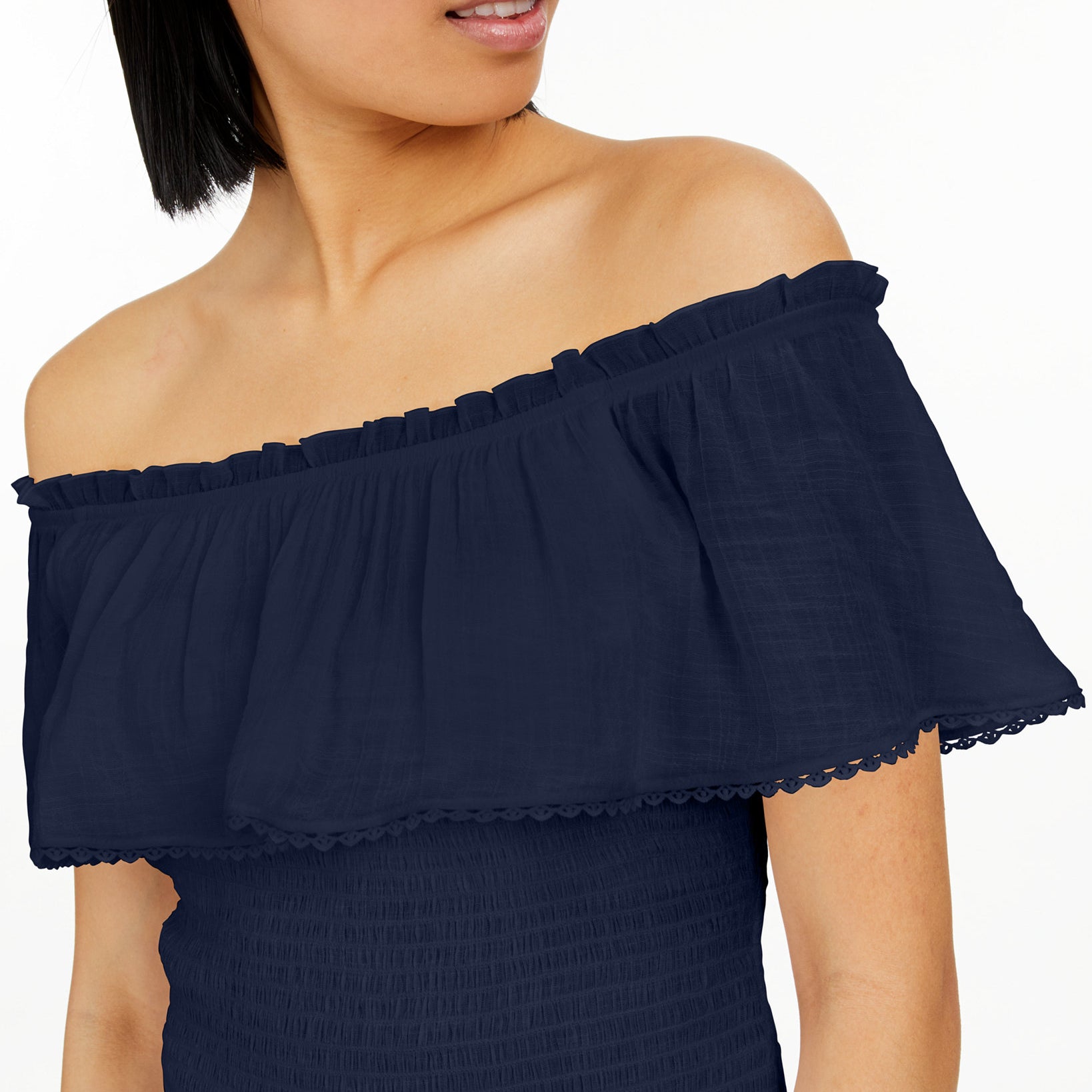 BCX Women Ruffled Off The Shoulder Top