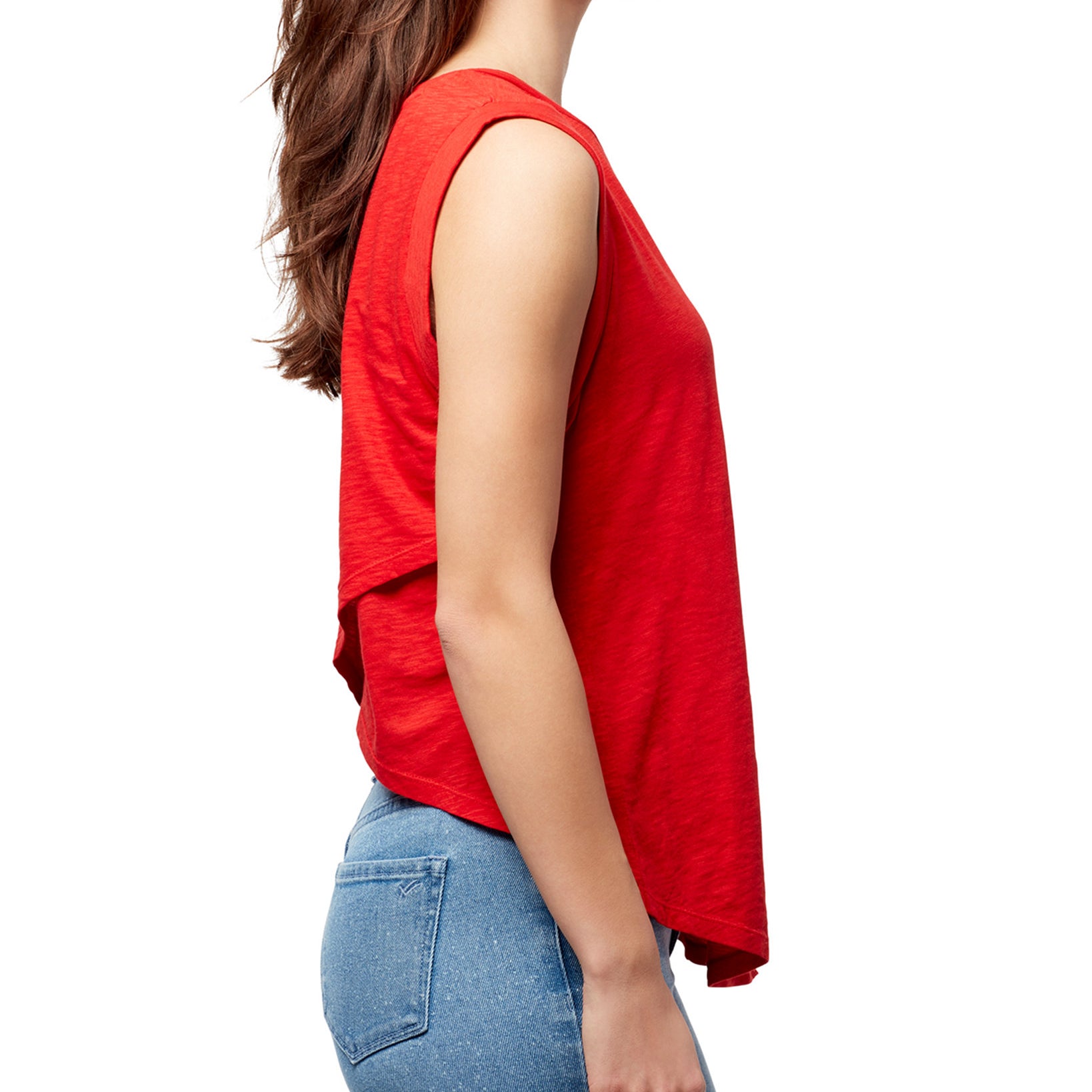 William Rast Women Crossover Back Graphic Tank Top