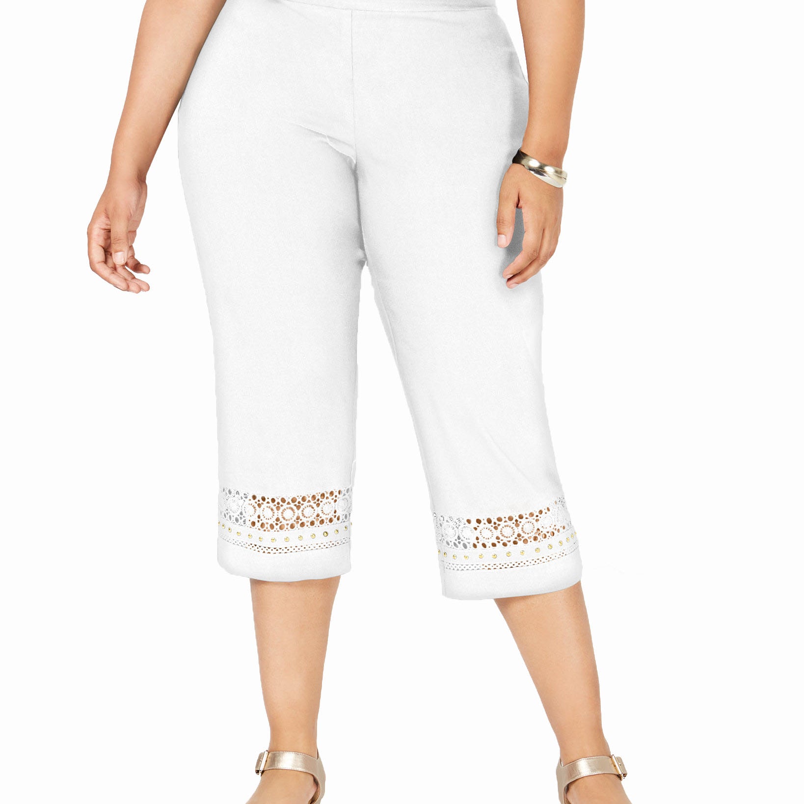 JM-Collection-Women-Plus-Crochet-Trim-Capri-Pants-Bright-White