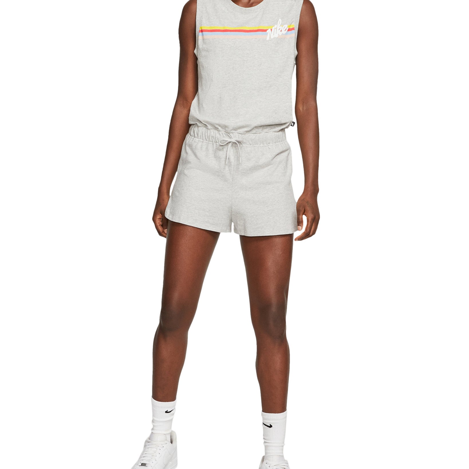 Nike Women Cotton Striped Romper