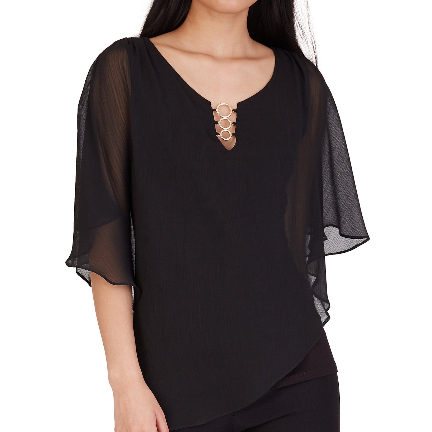 BCX Women Ring Hardware Top Black