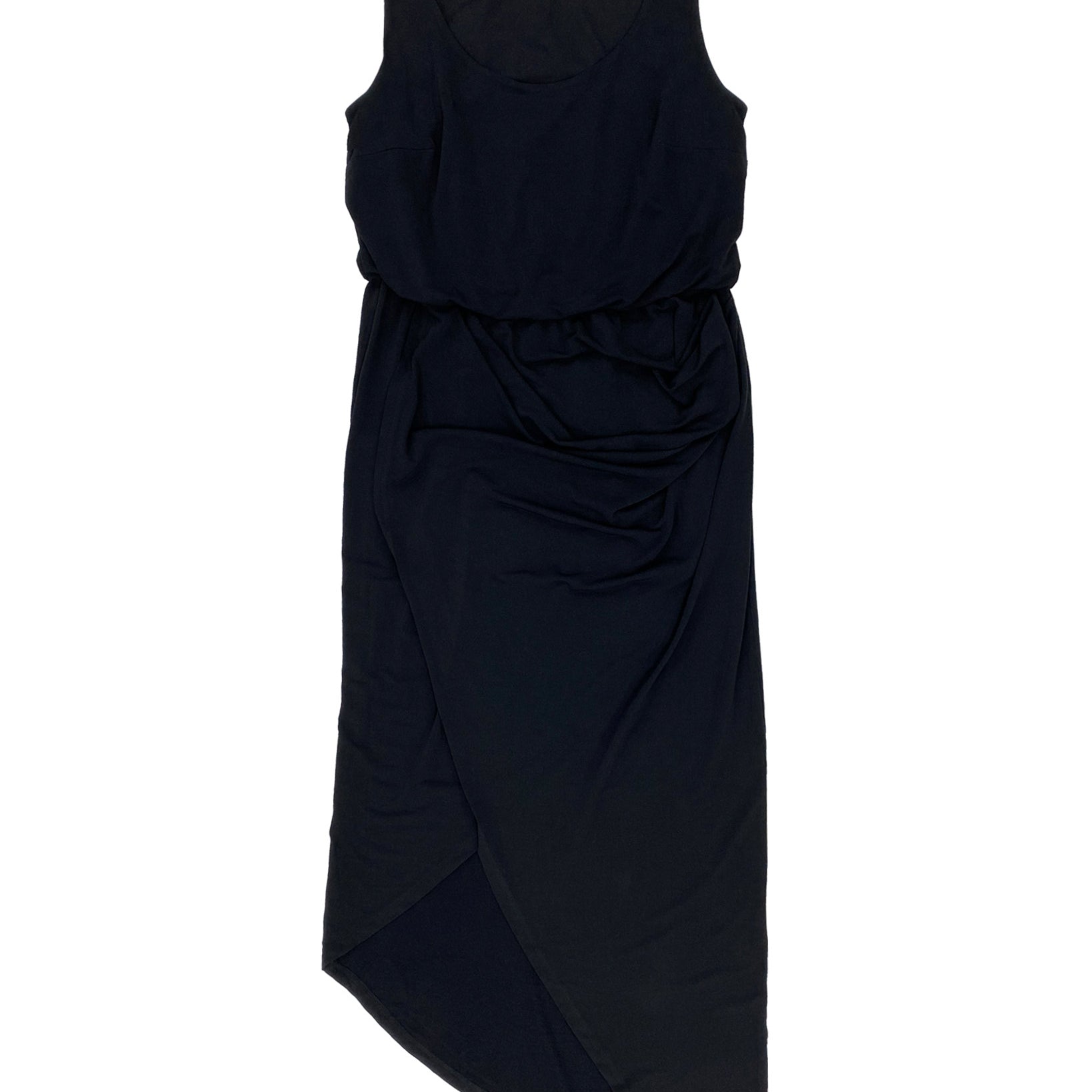 INC International Concepts Women Petite Asymmetrical Hem Dress Deep Black