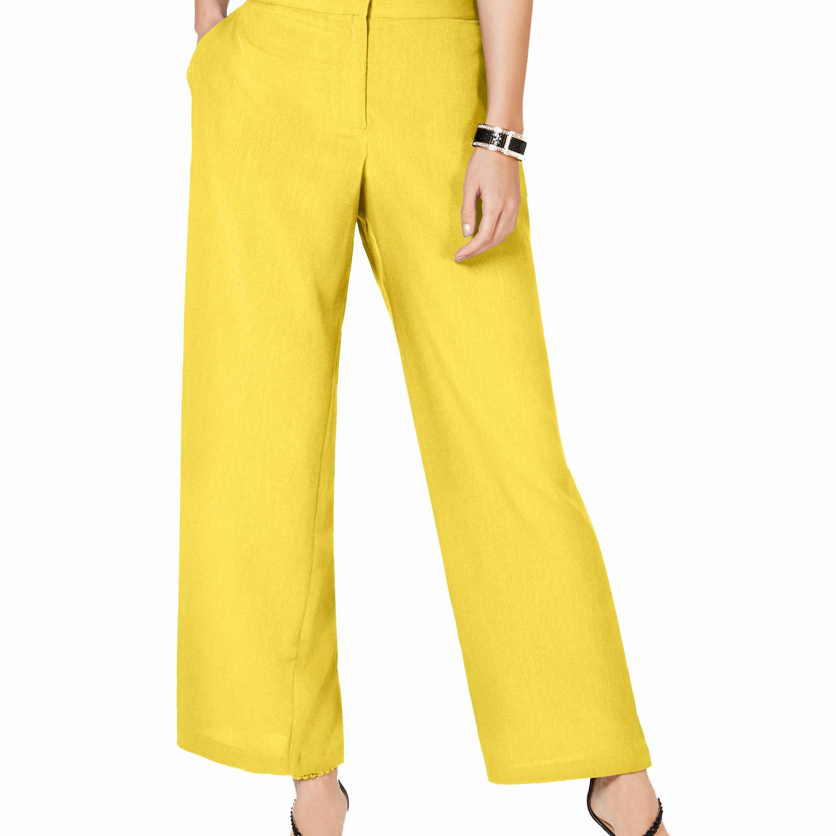 Thalia Sodi Women Wide Leg Pants Mango Mojito