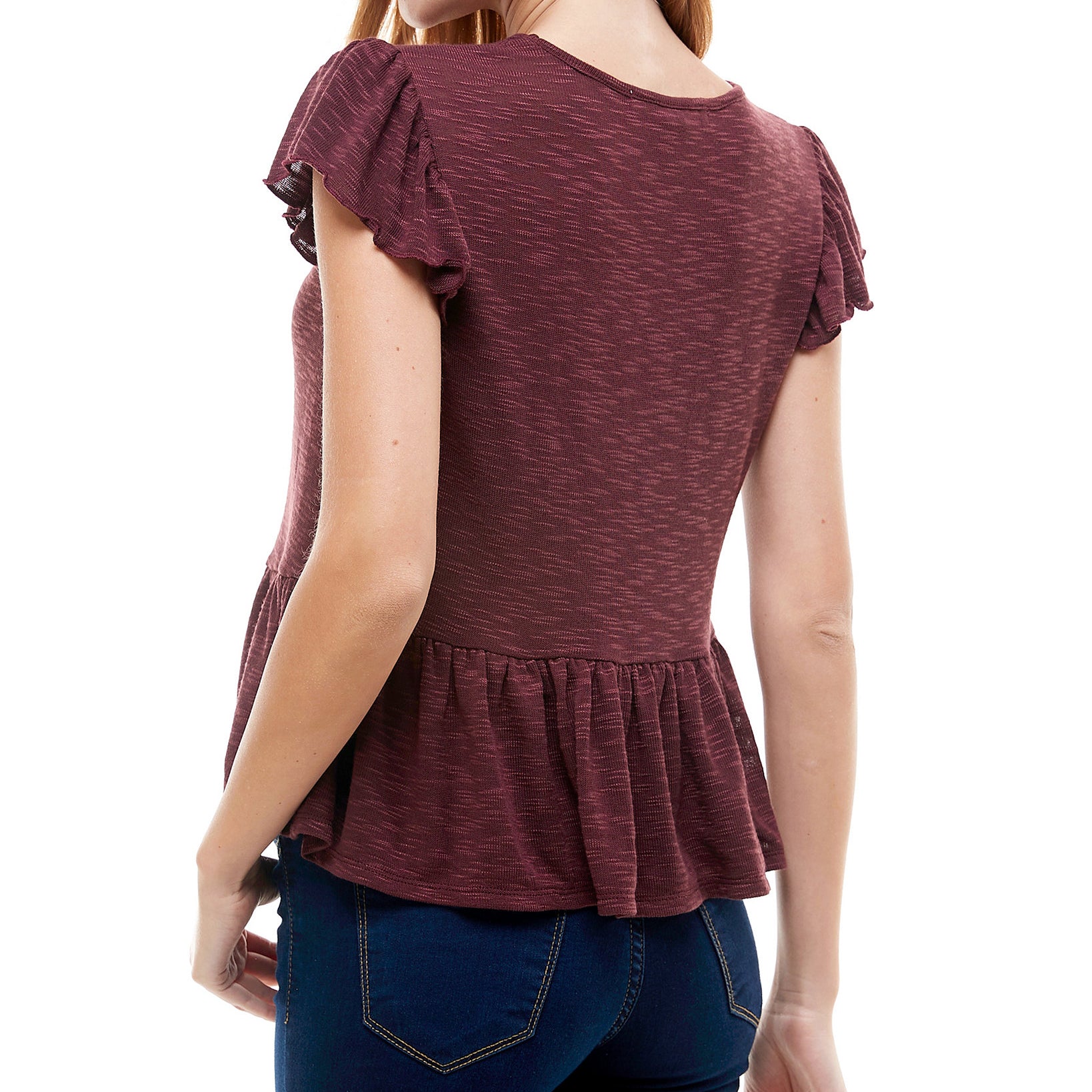 Gypsies & Moondust Women Peplum Hem Top