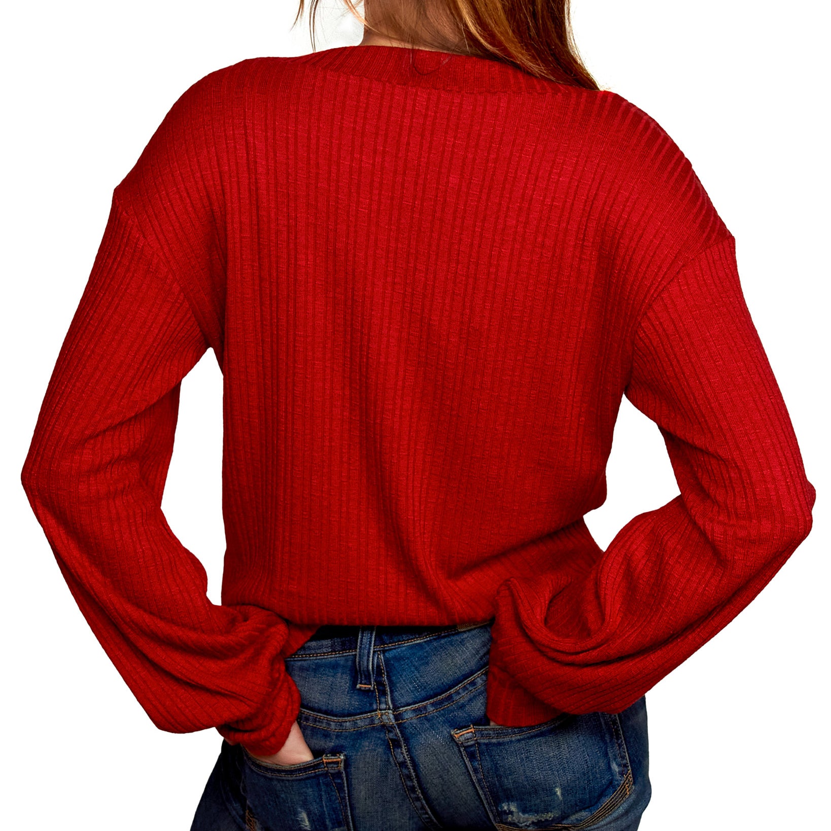 Self Esteem Women Rib Knit Cardigan Top