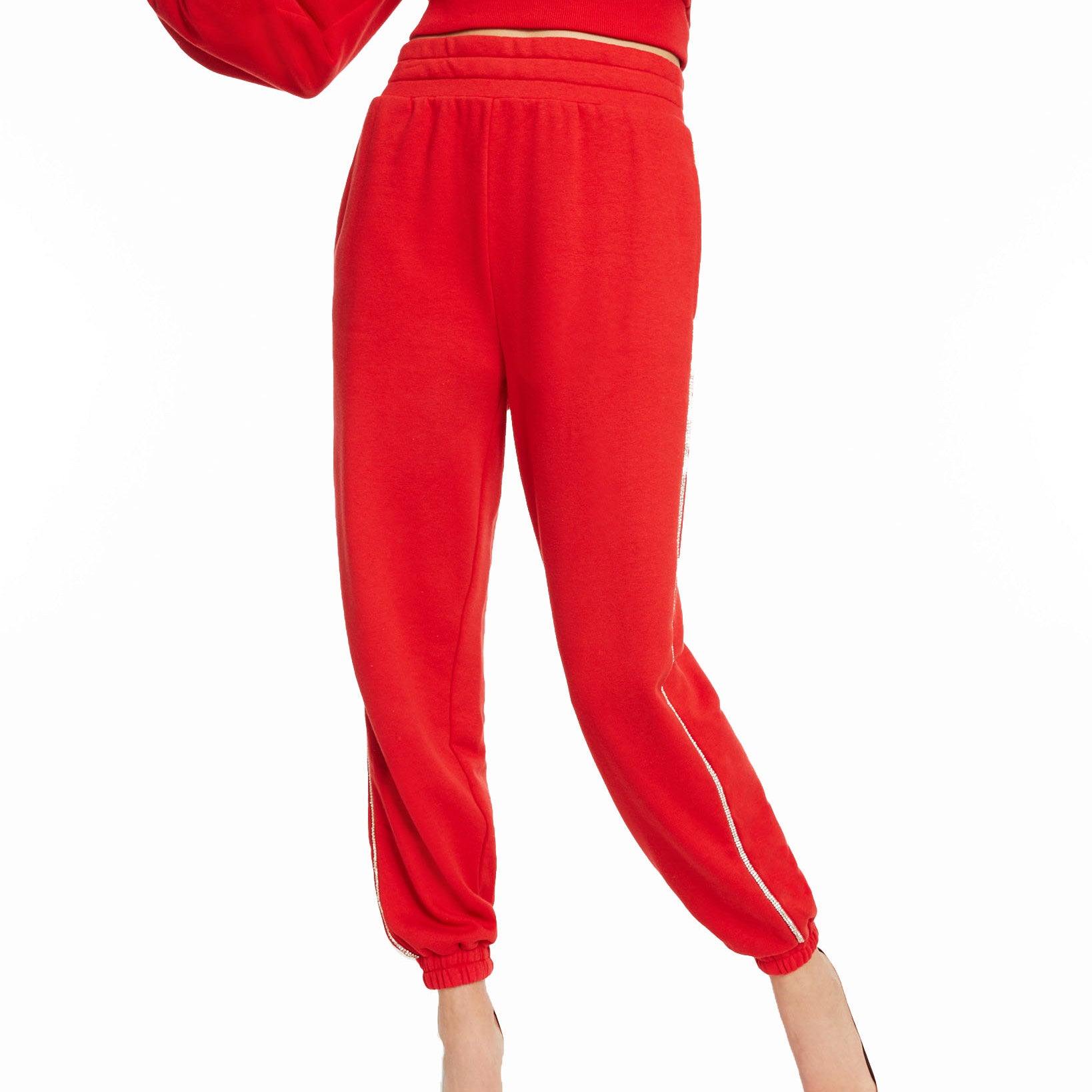 INC International Concepts Women CULPOS x Side Stripe Joggers True Red