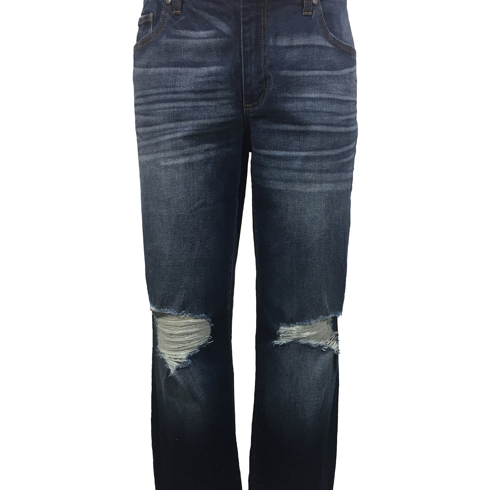Rewash Women Ripped Boyfriend Jeans Indigo Carbon