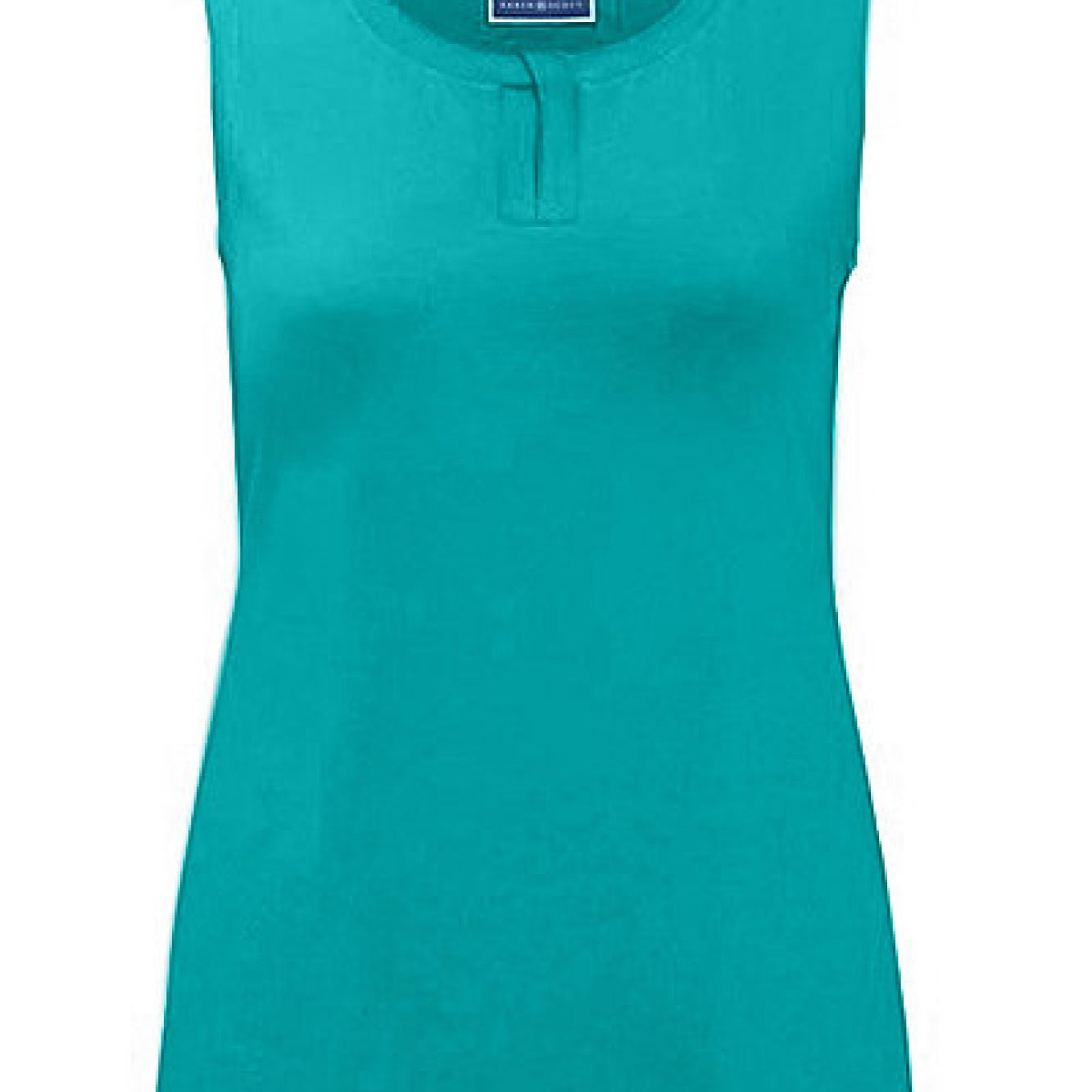 Karen Scott Women Keyhole Scoop Neck Tank Crisp Teal
