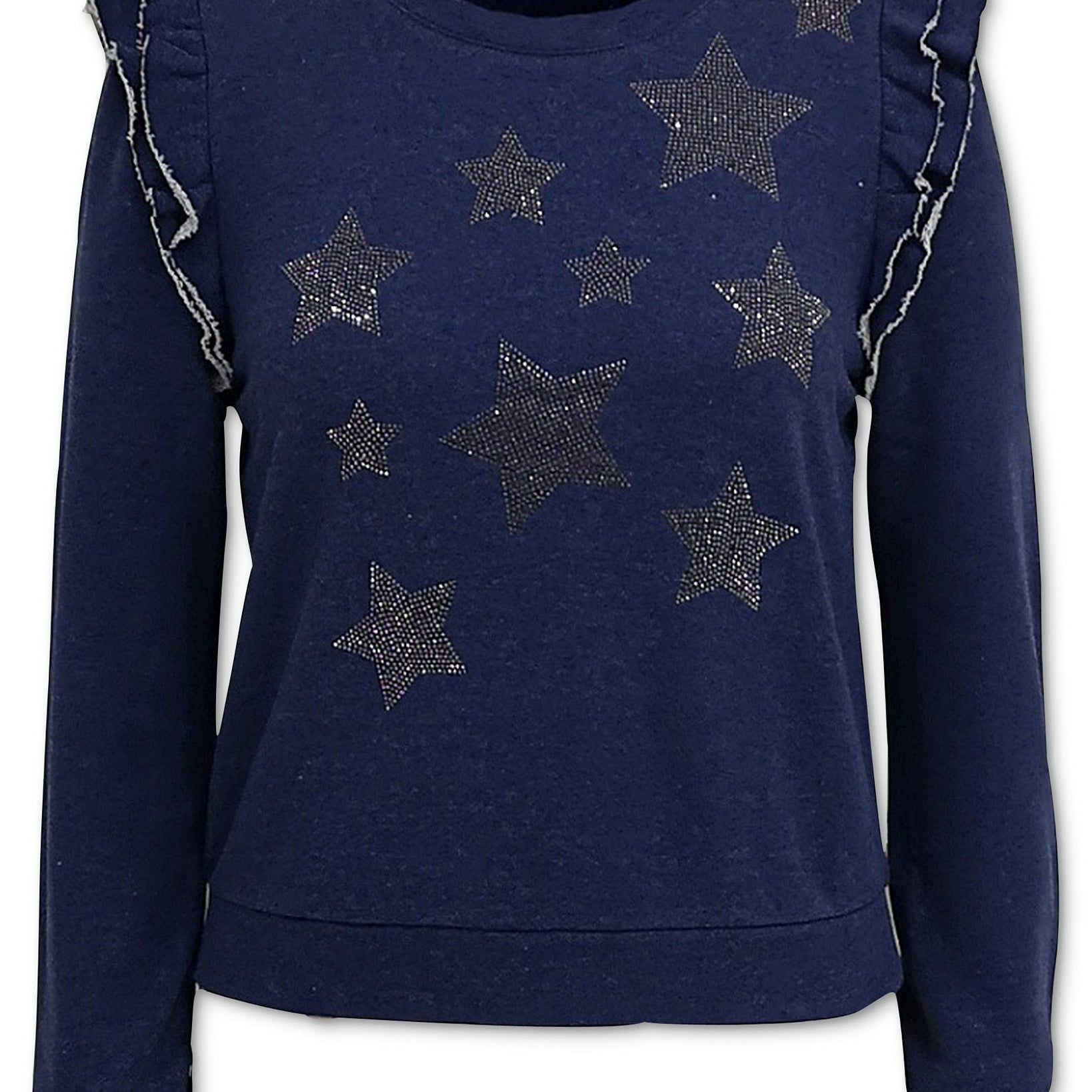 INC International Concepts Women Ruffled Star Sweatshirt