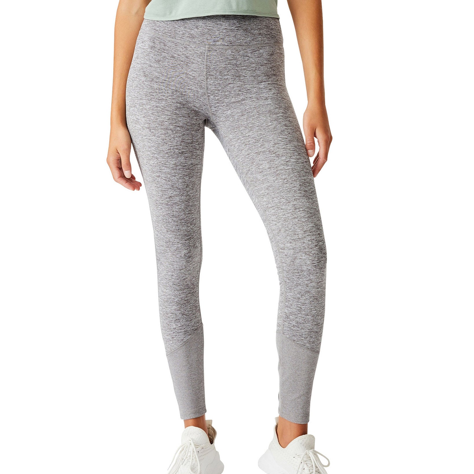 COTTON ON Women Fleece Lined Tights Mid Grey Marle