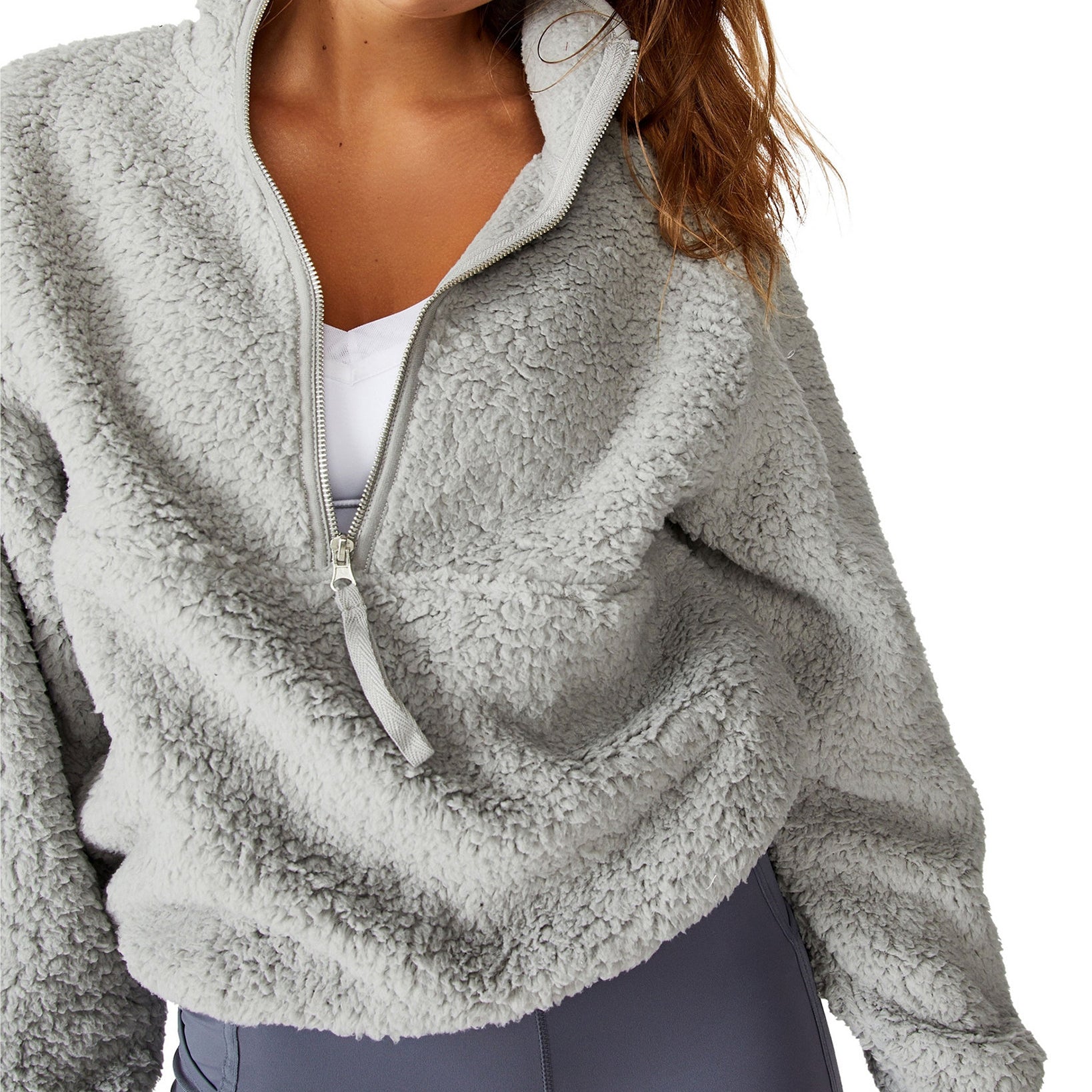COTTON ON Women Sherpa Zip Fleece Sweatshirt