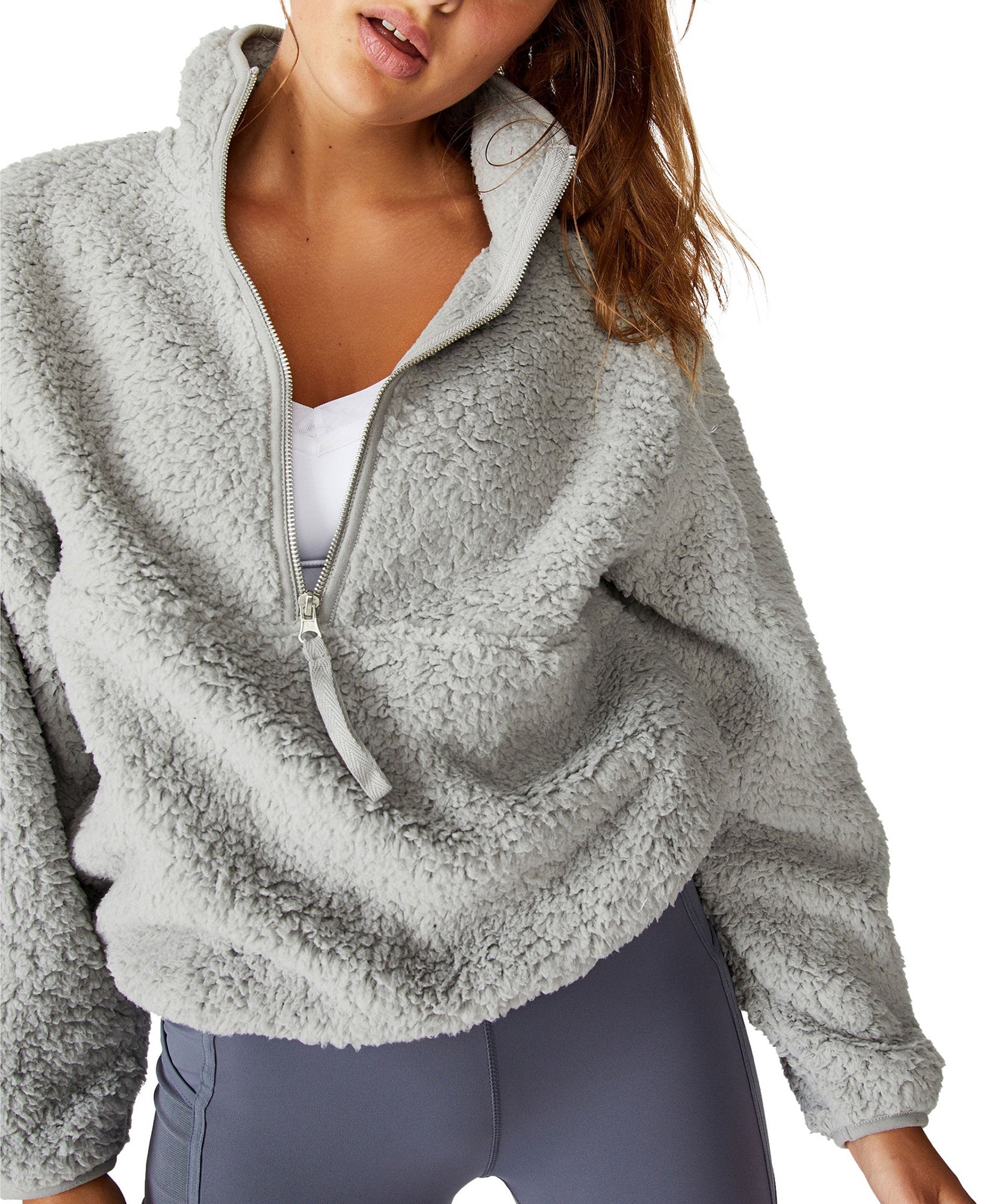 COTTON ON Women Sherpa Zip Fleece Sweatshirt