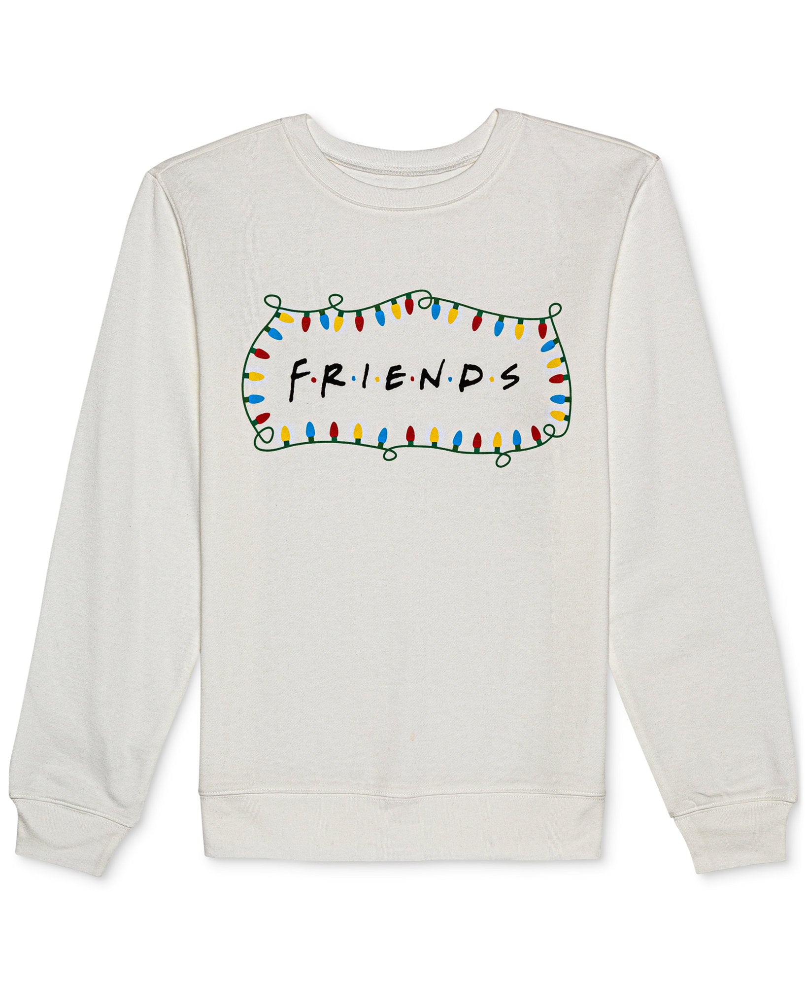 Warner Brothers Women Friends Holiday Crewneck Sweatshirt White