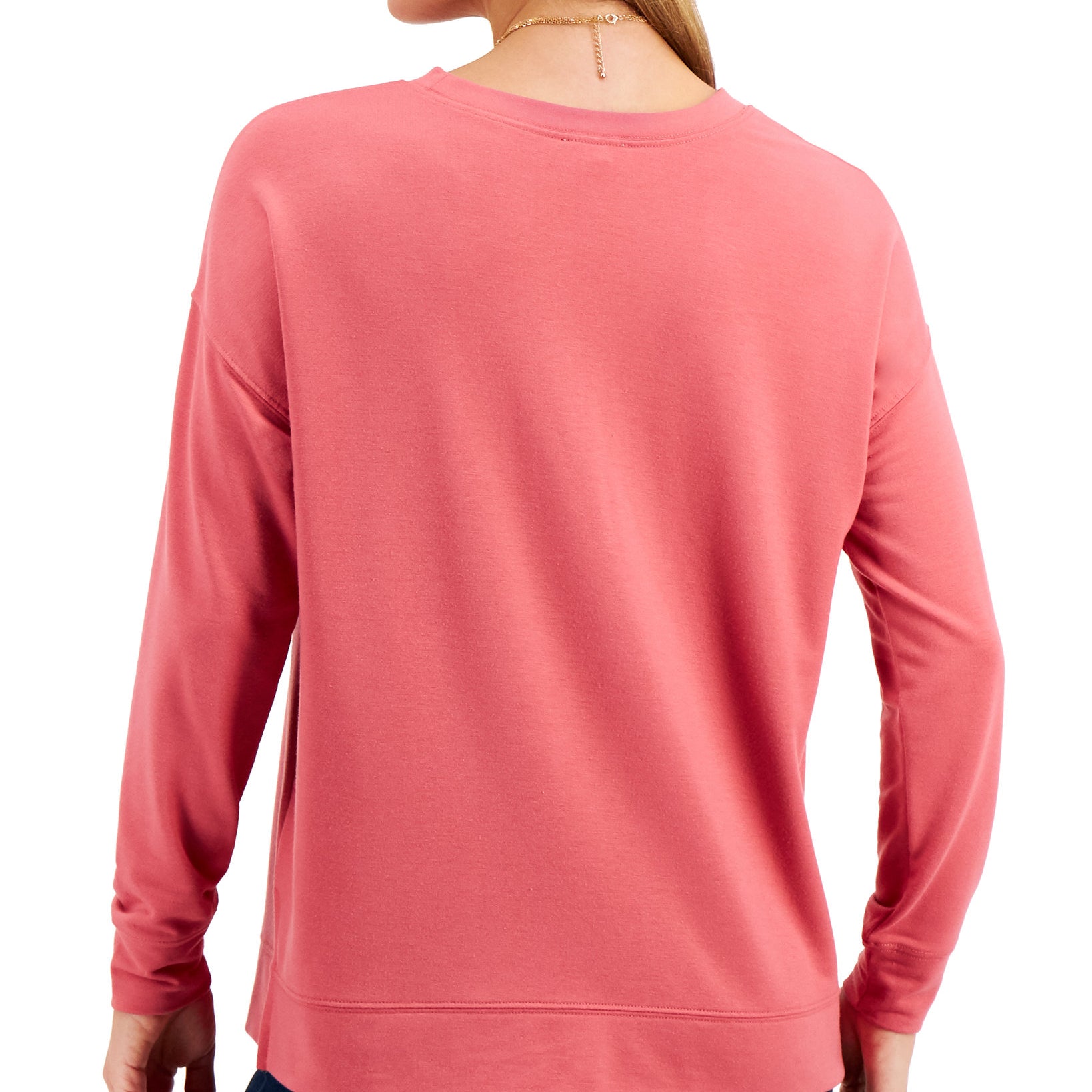 Style & Co Women Solid Color Knit Top