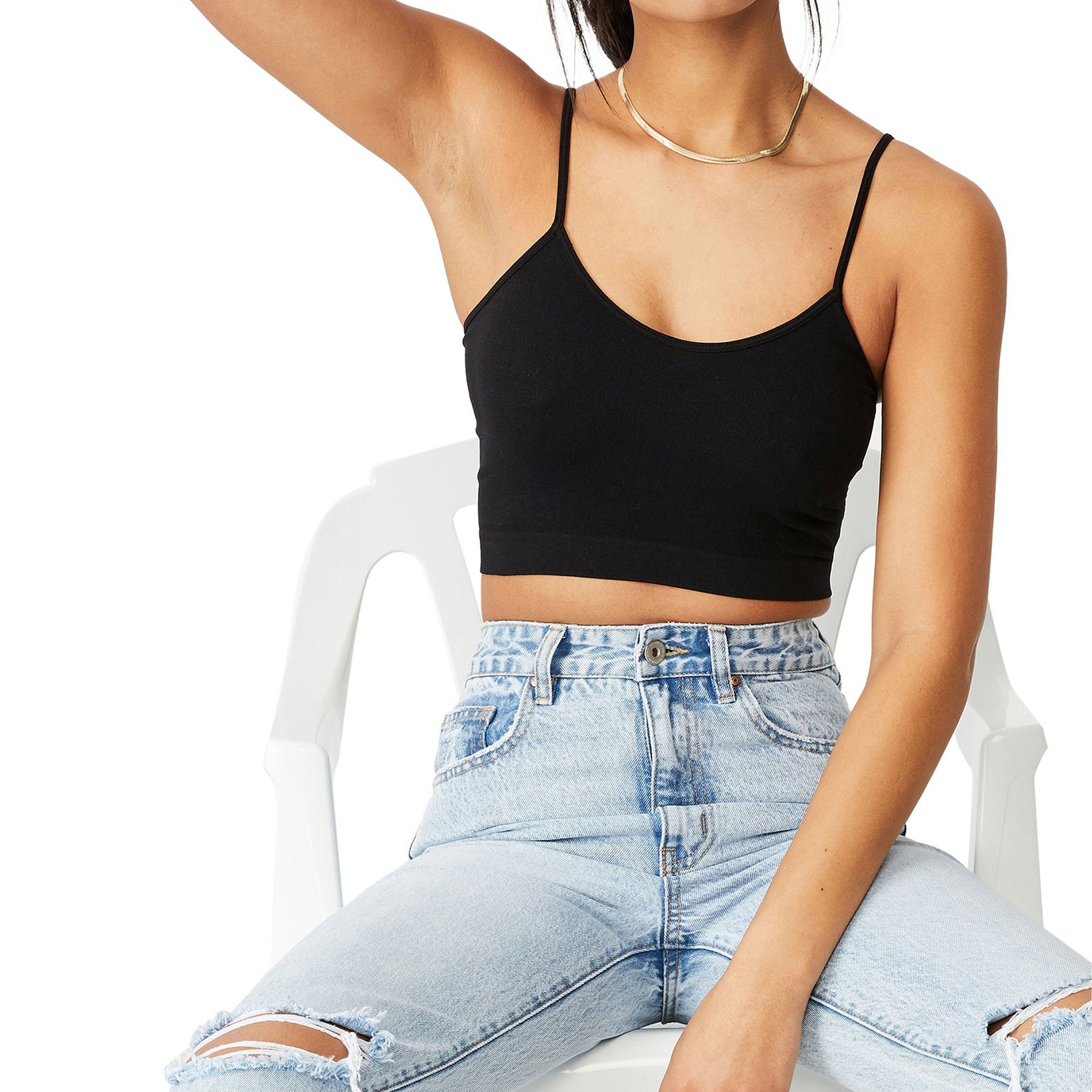 COTTON ON Women Isla Seamless Cami Top Black