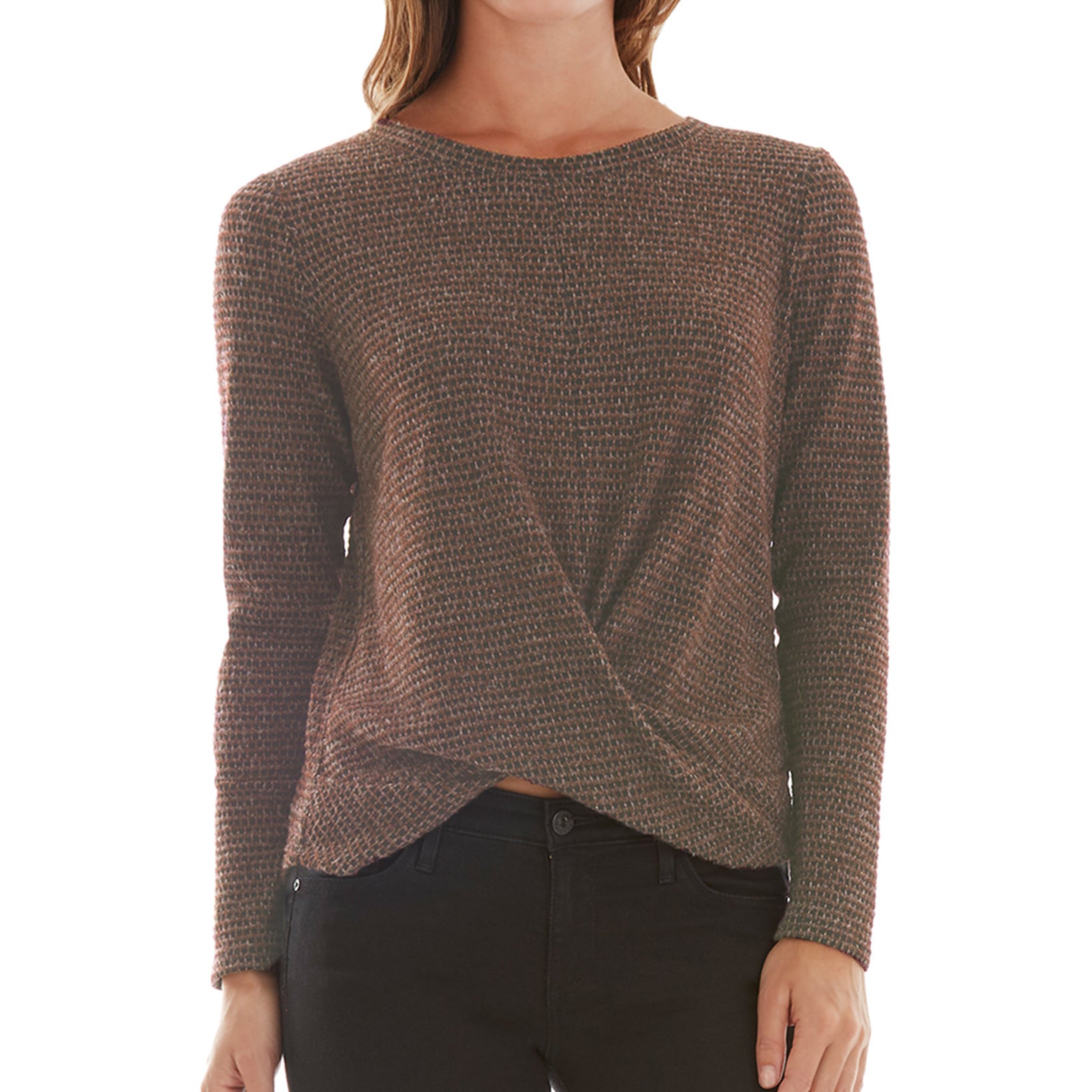 BCX Juniors Twist Front Top Mocha