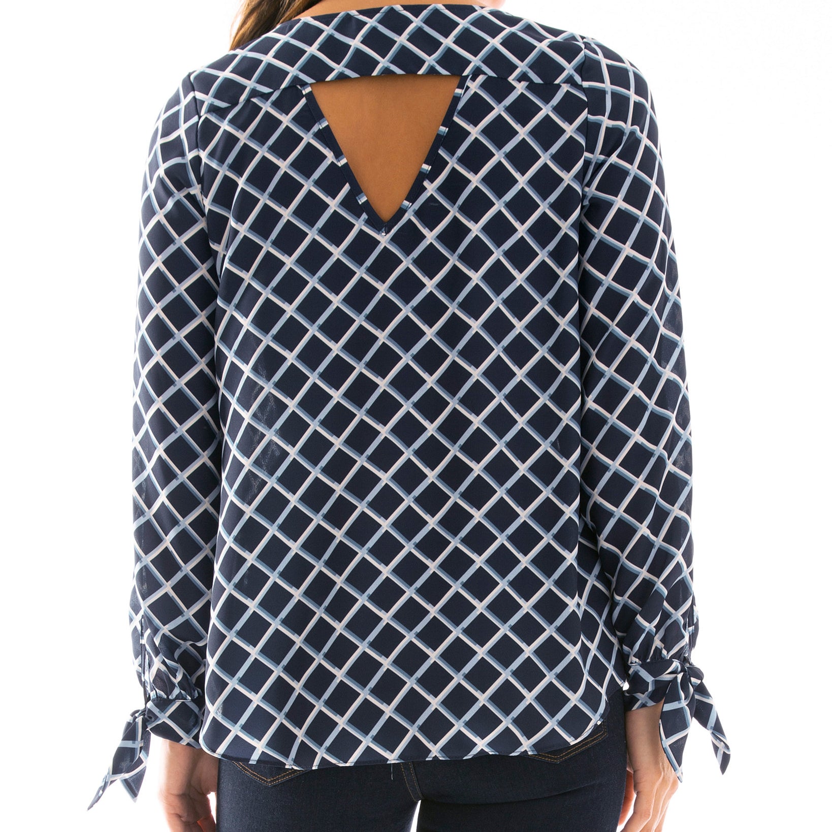 BCX Juniors Printed Tie Sleeve Top