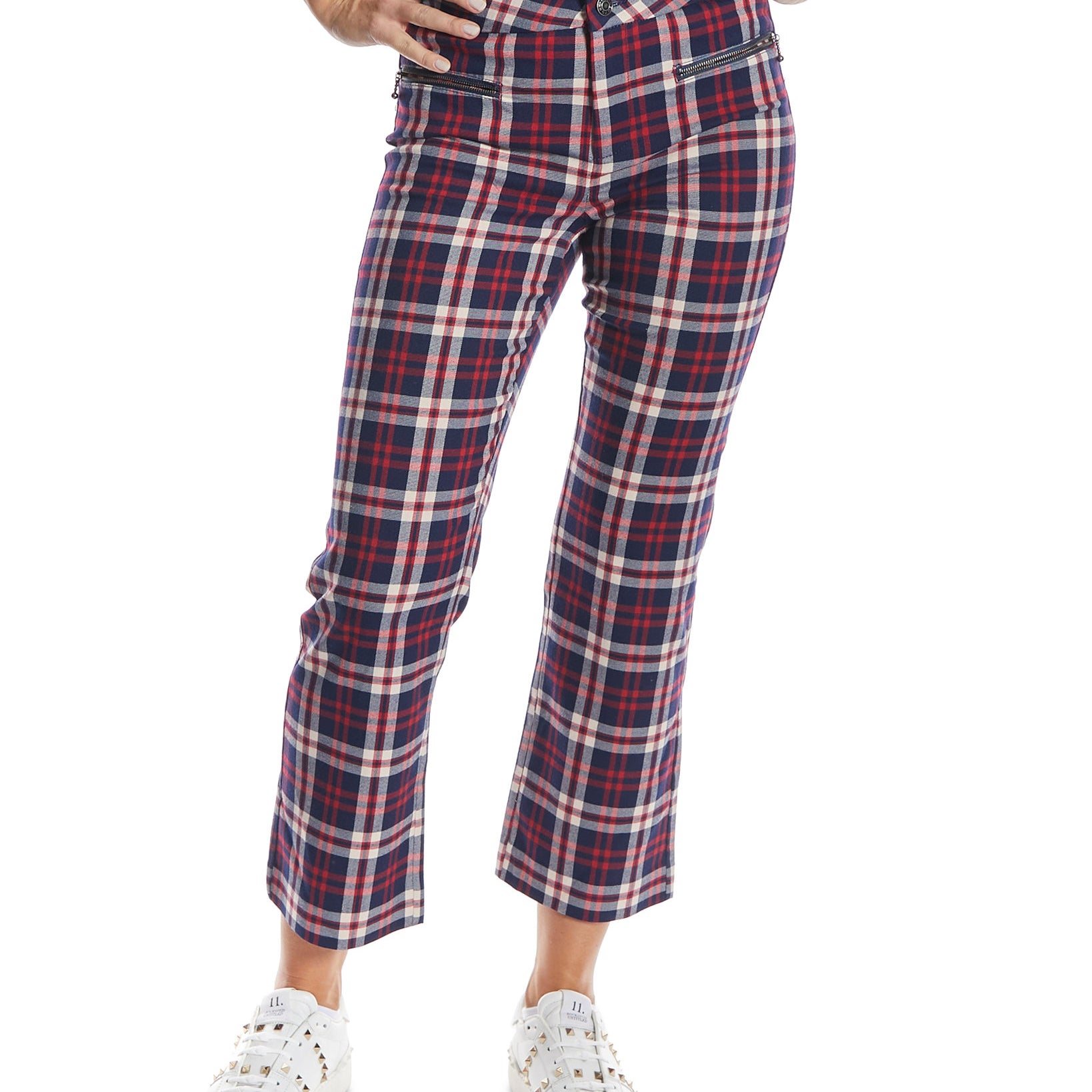 OAT Women Plaid Ankle Pants Wallace Plaid