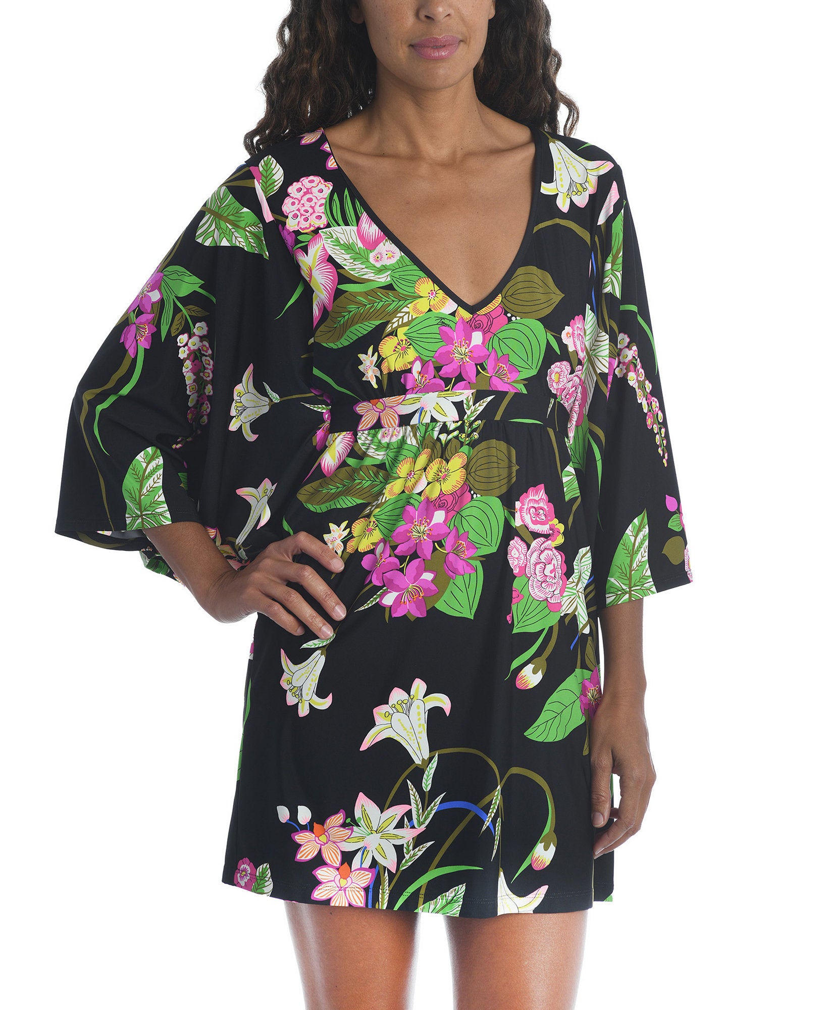 Trina Turk Women Moonlit Lotus Tunic Cover Up Multi