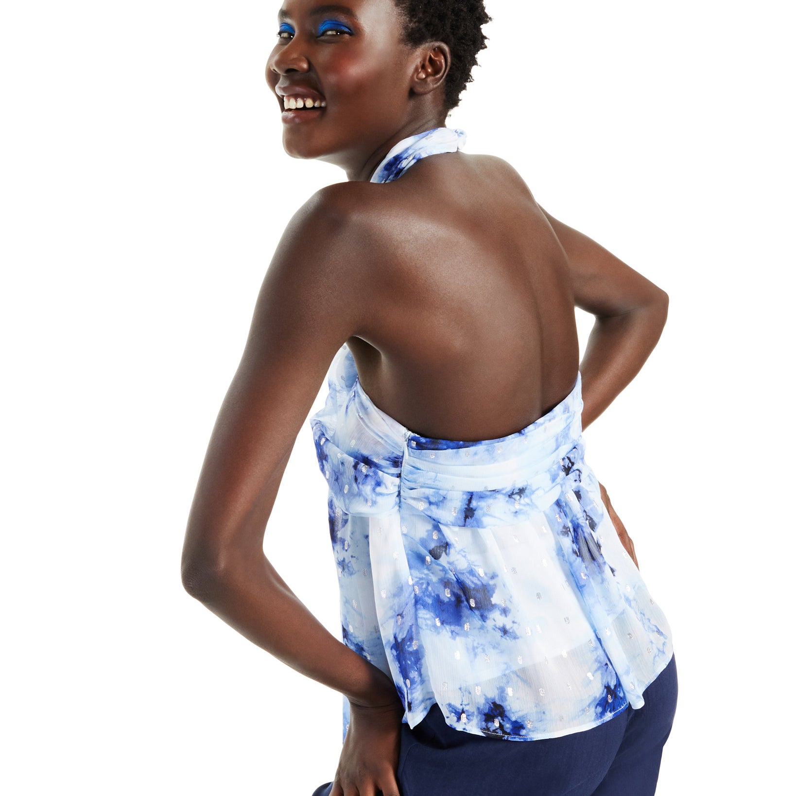 INC International Concepts Women Twisted Halter Blouse