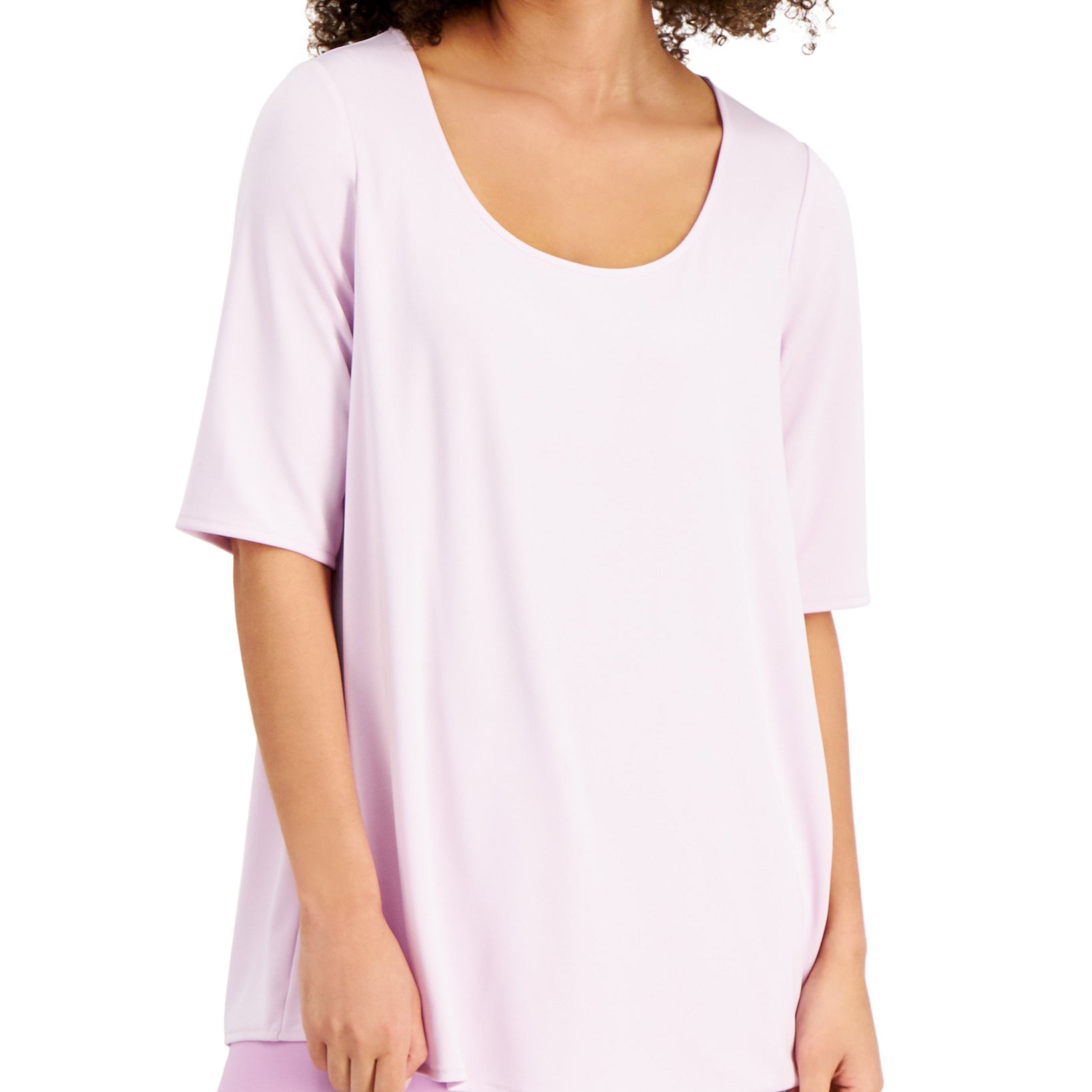 Alfani Women Scoop Neck Top Lavender Rain