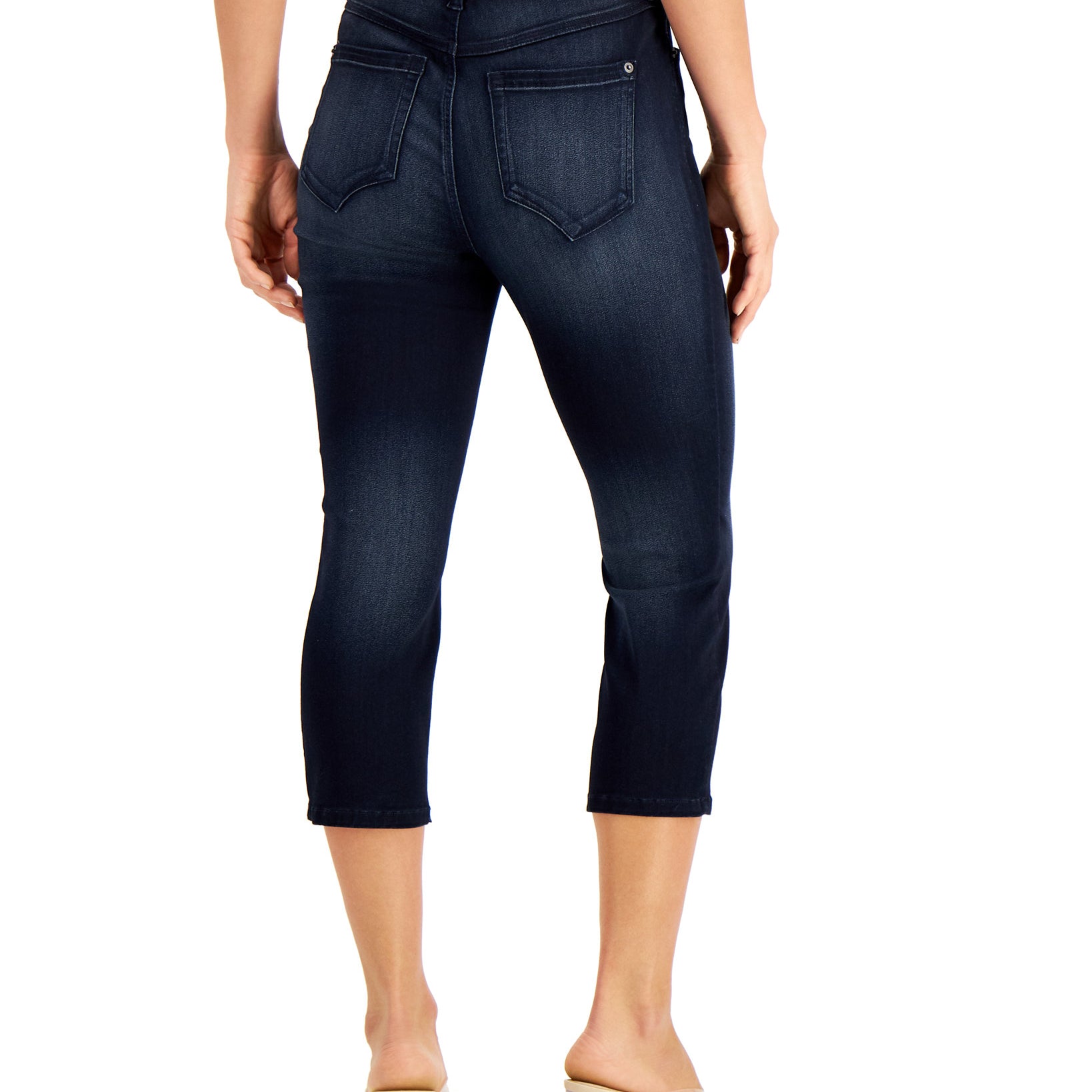 INC International Concepts Women Curvy Mid Rise Crop Skinny Jeans