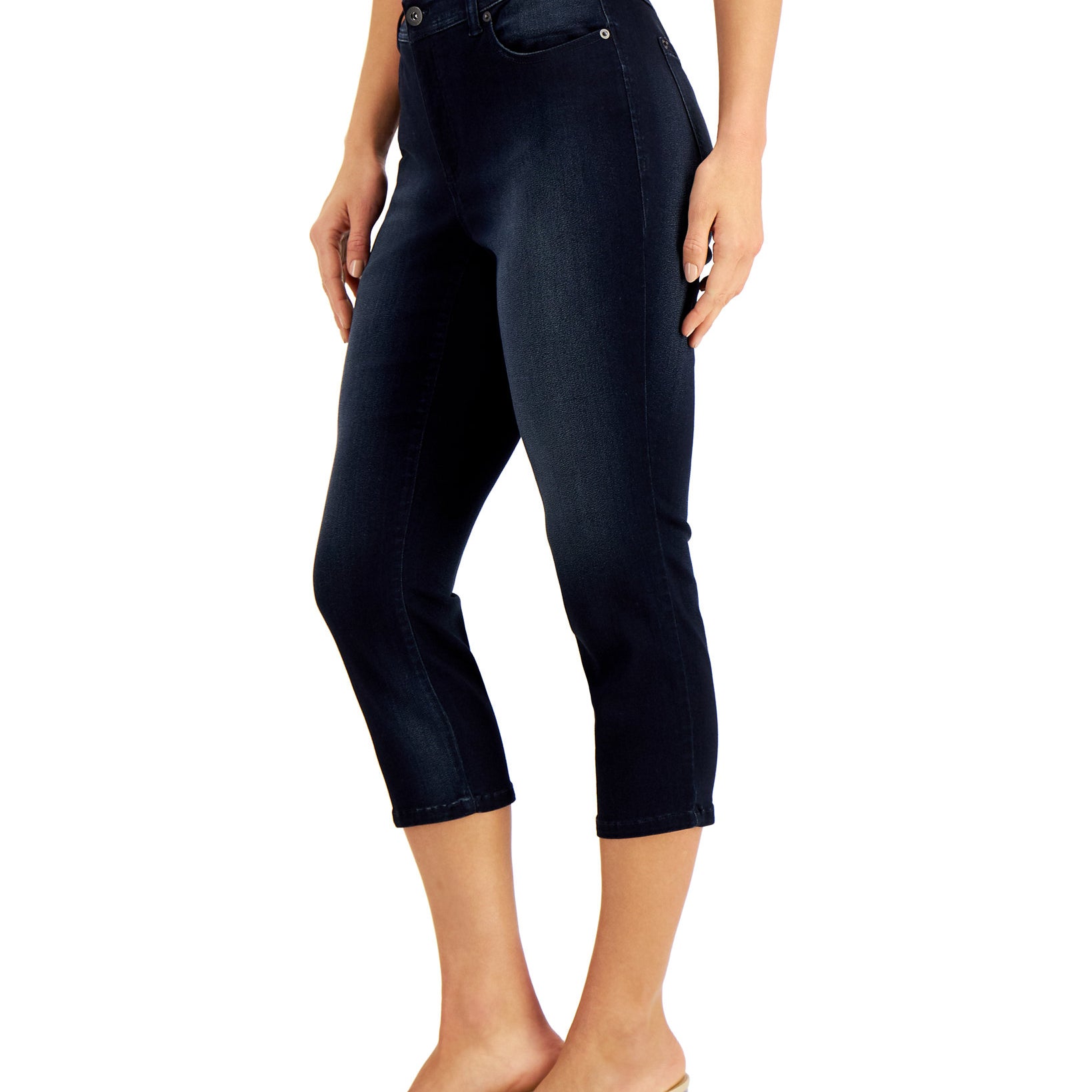 INC International Concepts Women Curvy Mid Rise Crop Skinny Jeans