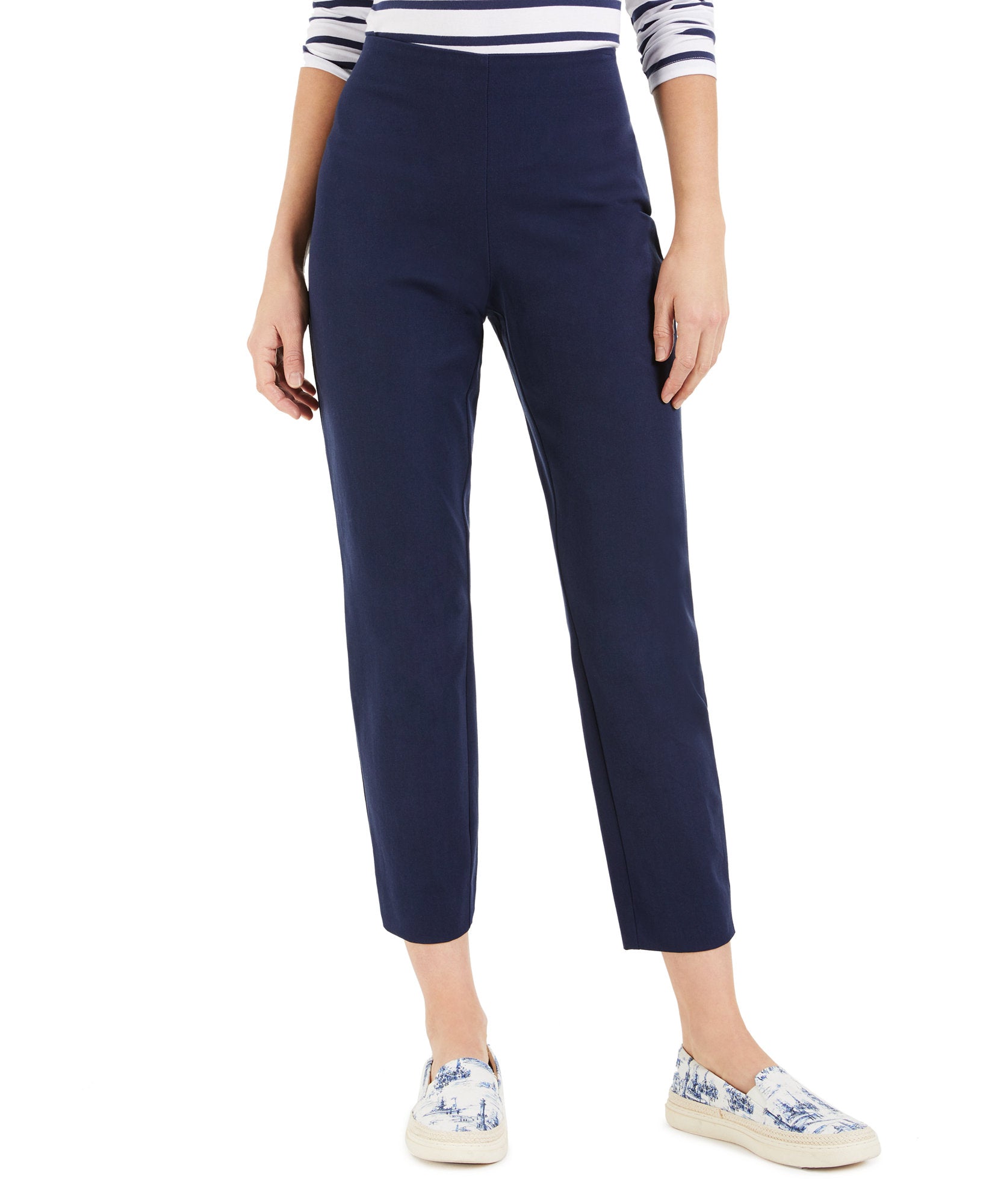 Charter Club Women Petite Skinny Ankle Pants Intrepid Blue