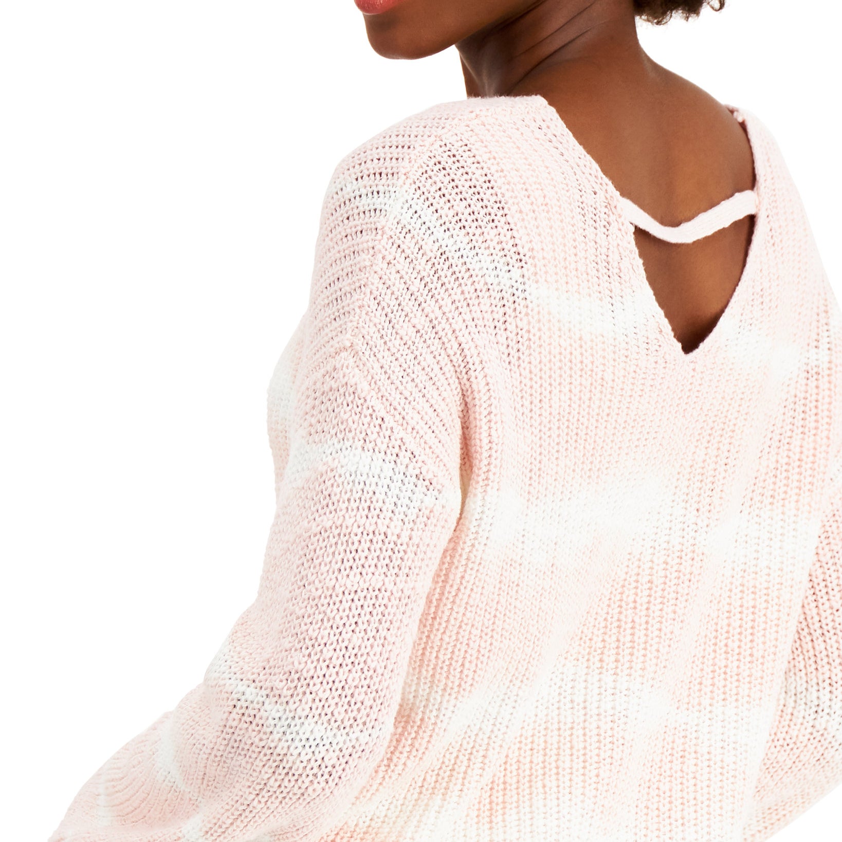 Freshman Women Tie Dye V Back Sweater